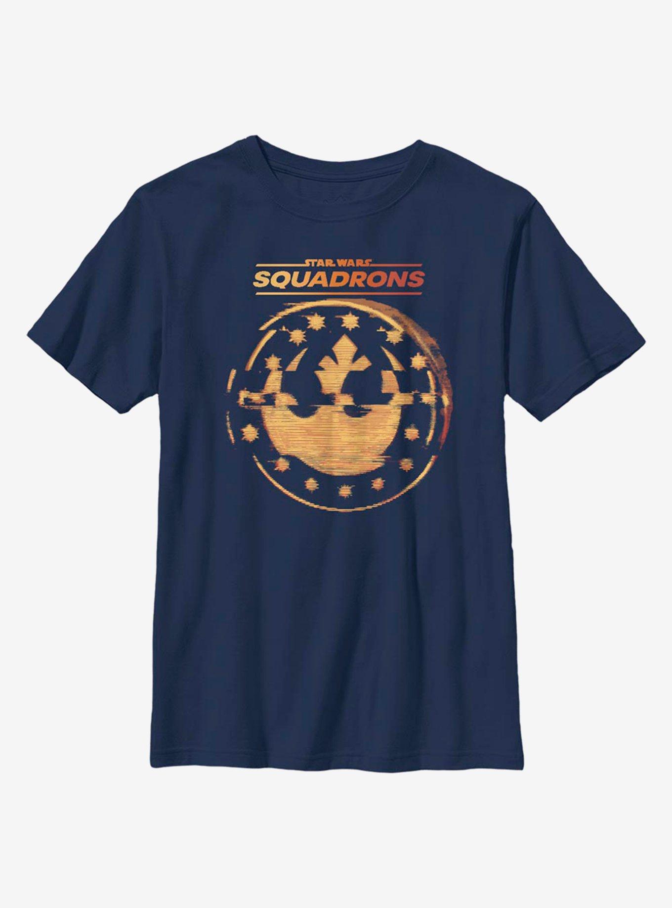Star Wars Squadrons Glitched Logo Youth T-Shirt, , hi-res