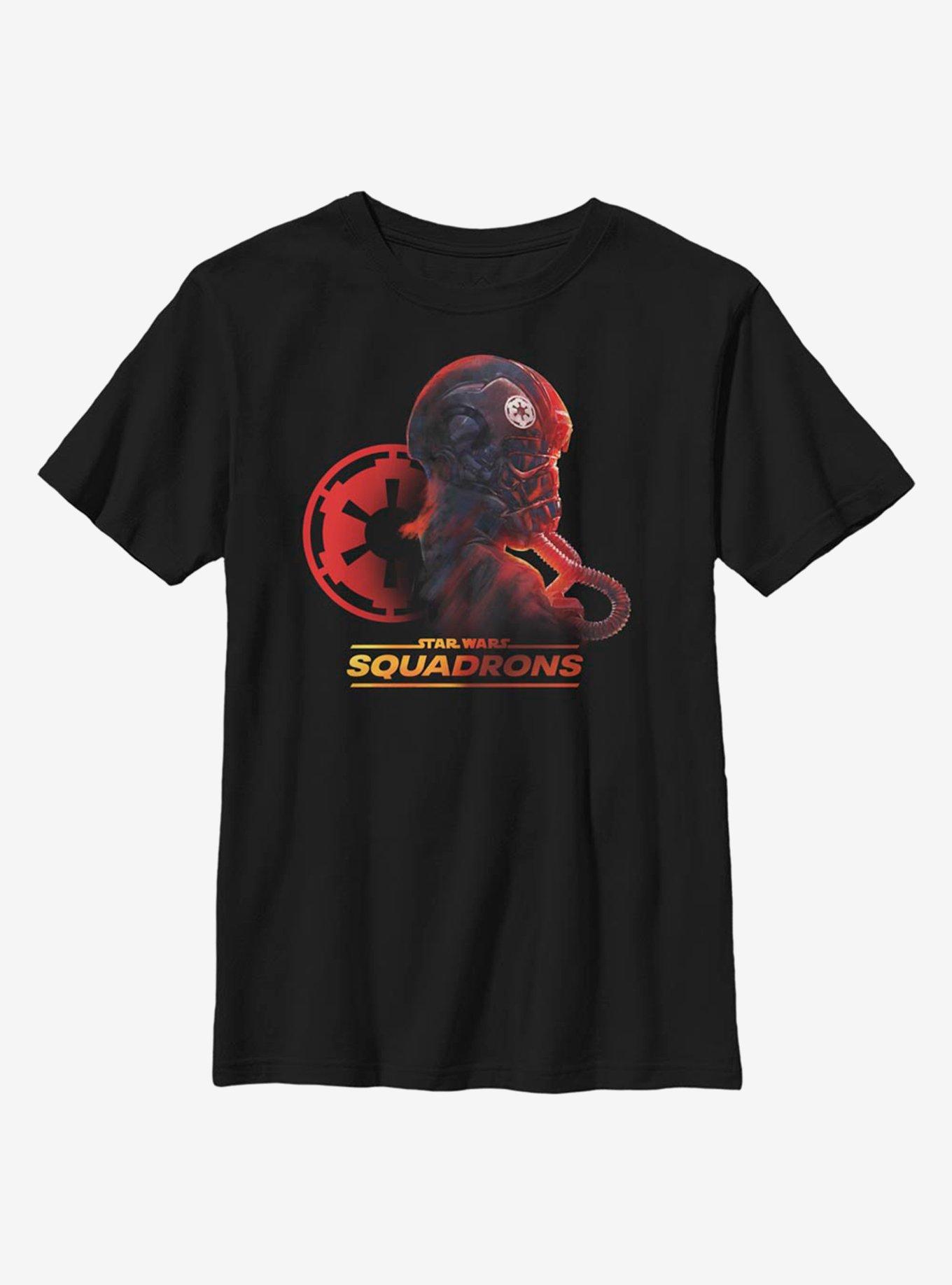 Star Wars Squadrons Imperial Pilot Youth T-Shirt, BLACK, hi-res