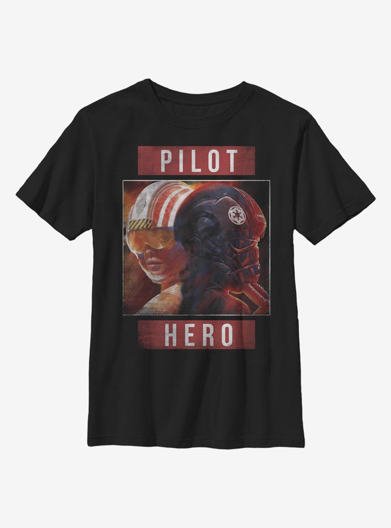 Star Wars Pilot Hero Youth T-Shirt, BLACK, hi-res