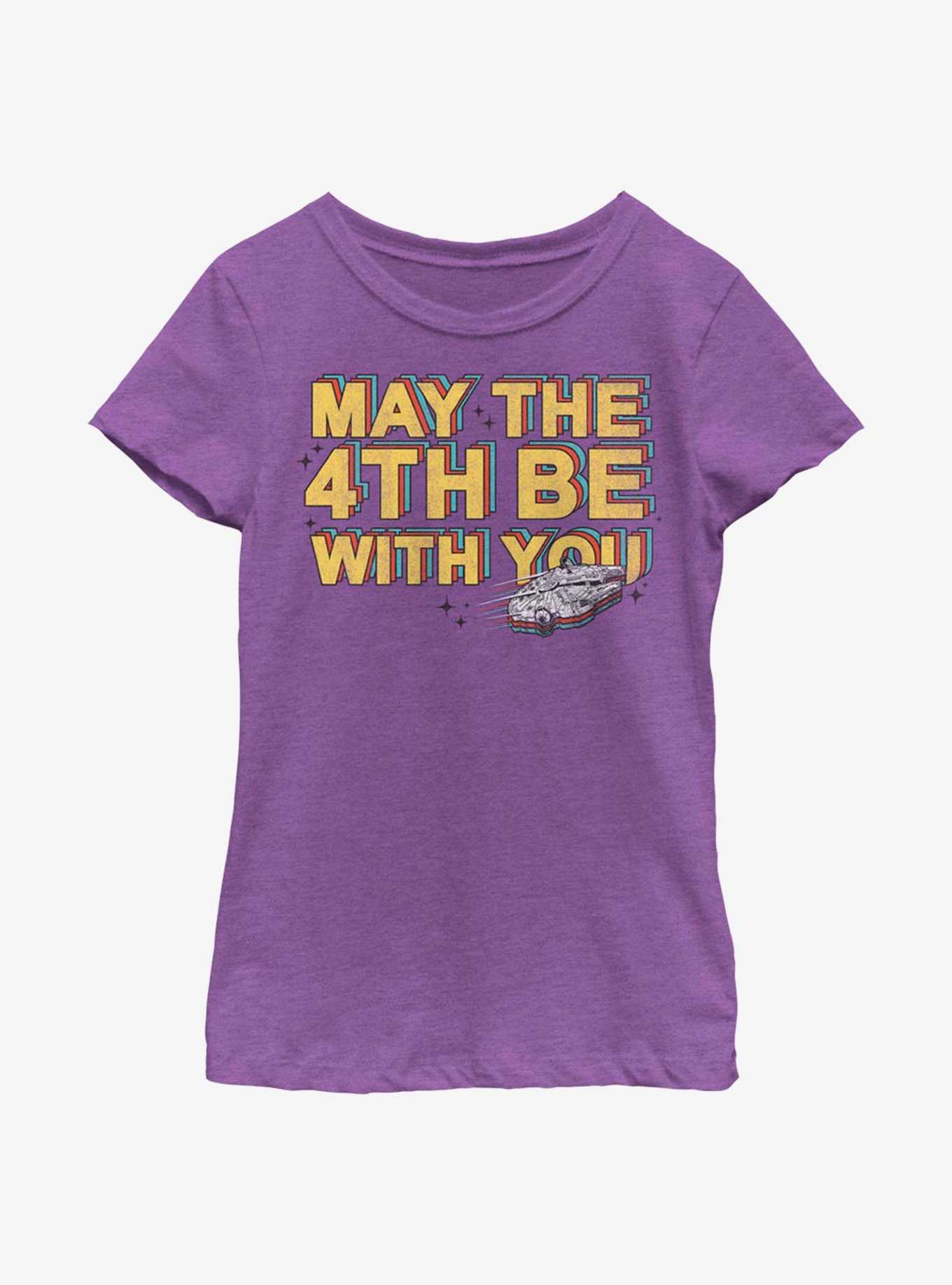 Star Wars May The 4th Be With You Big Letters Youth Girls T-Shirt, , hi-res