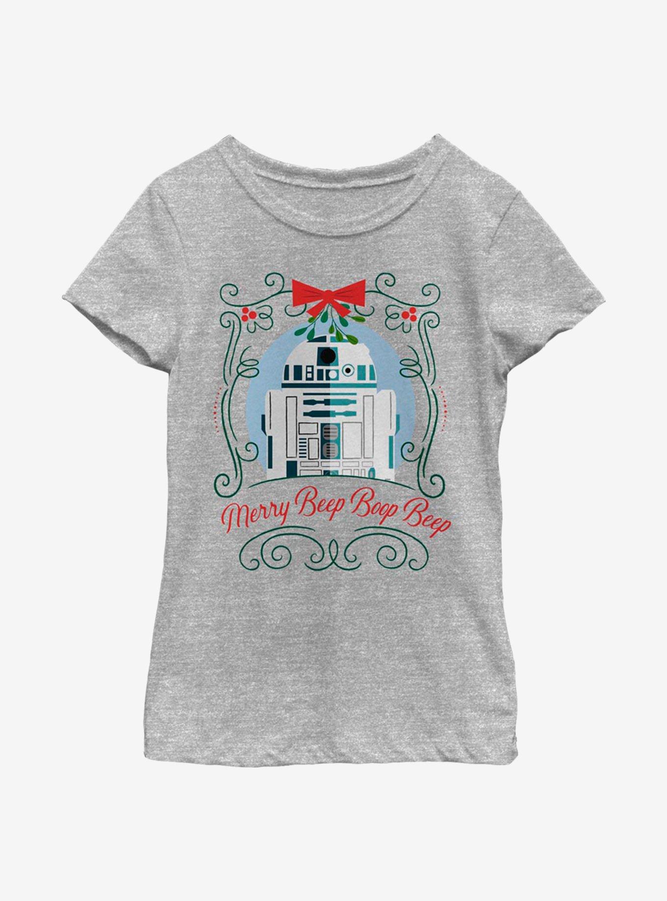 Star Wars Merry Beep R2 Youth Girls T-Shirt, ATH HTR, hi-res