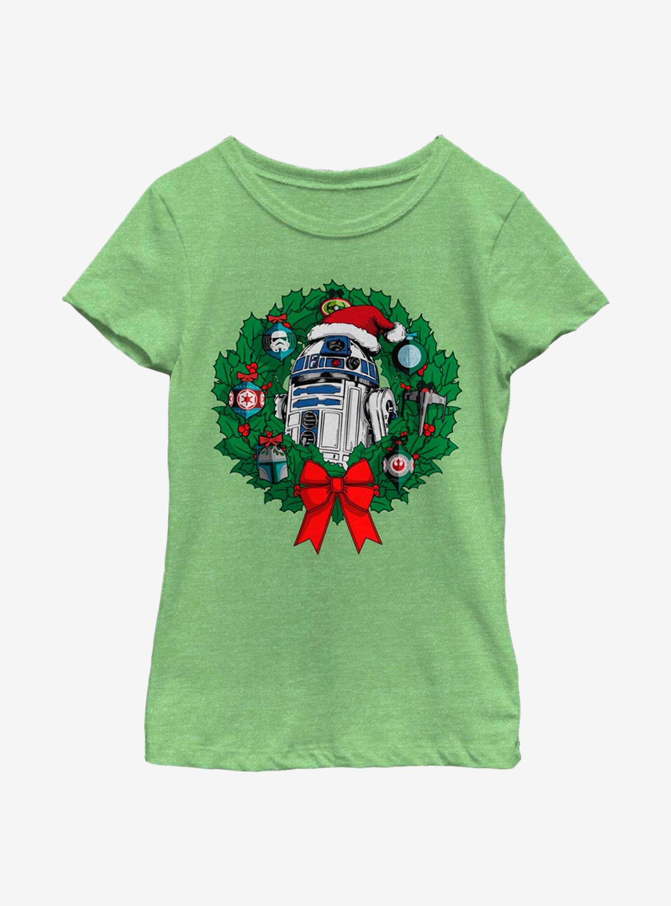 Star Wars R2 Wreath Youth Girls T-Shirt, , hi-res