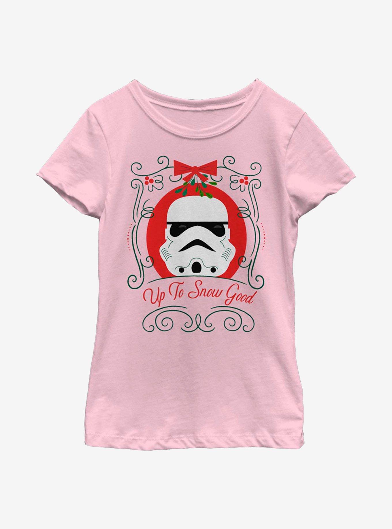 Star Wars Trooper Up To Snow Good Youth Girls T-Shirt, PINK, hi-res