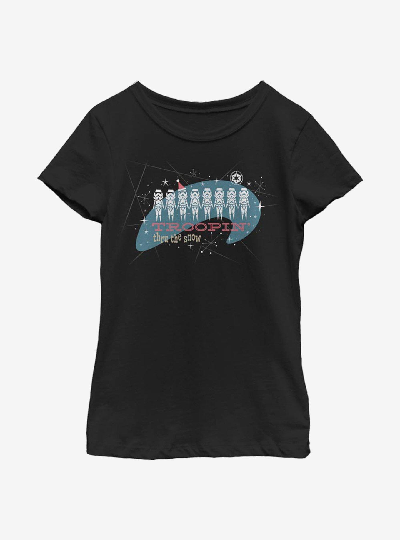 Star Wars Troopin' Thru The Snow Youth Girls T-Shirt, , hi-res