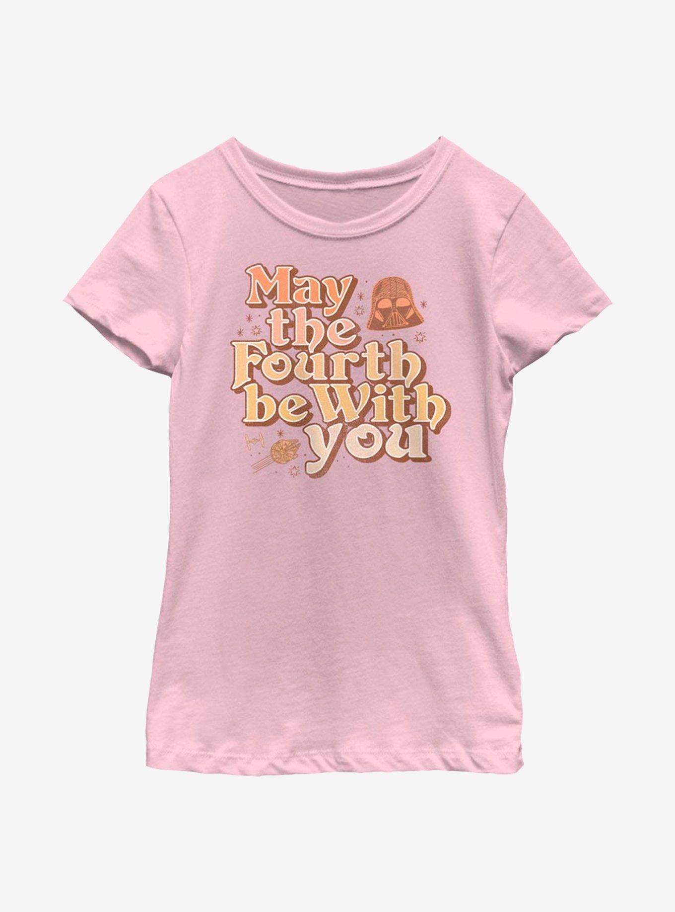 Star Wars May The Fourth Be With You Vintage Youth Girls T-Shirt, , hi-res