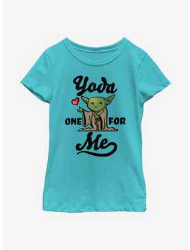 Star Wars One For Me Yoda Heart Youth Girls T-Shirt, , hi-res