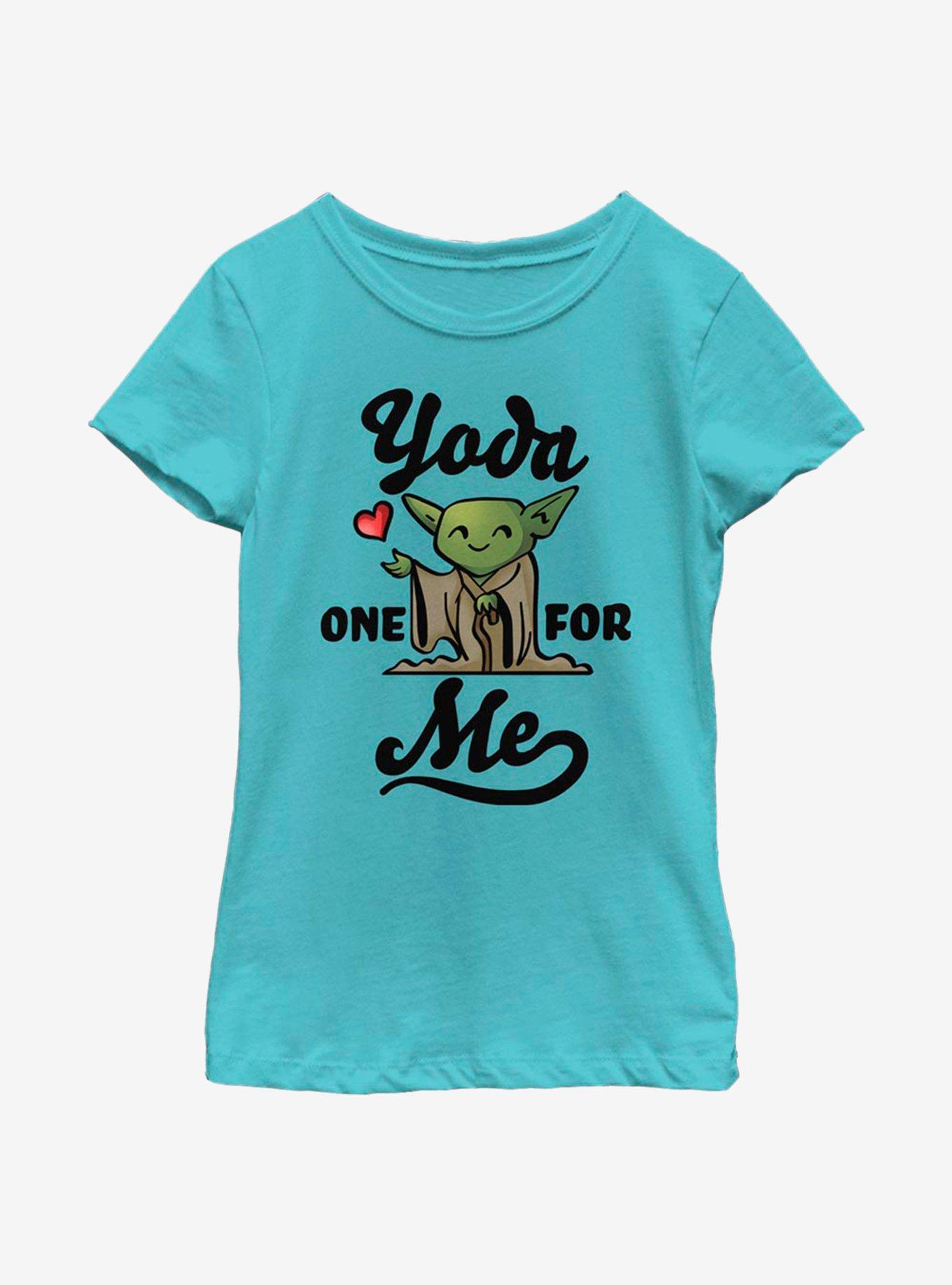 Star Wars One For Me Yoda Heart Youth Girls T-Shirt, , hi-res