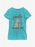 Star Wars Yoda One For Me Cute Youth Girls T-Shirt, TAHI BLUE, hi-res