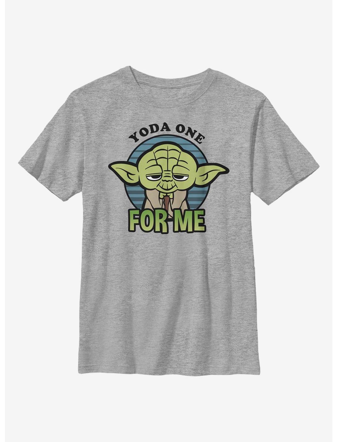Star Wars Yoda One For Me Big Head Youth T-Shirt, ATH HTR, hi-res