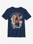 Star Wars All I Want For Christmas Is The Force Youth T-Shirt, NAVY, hi-res