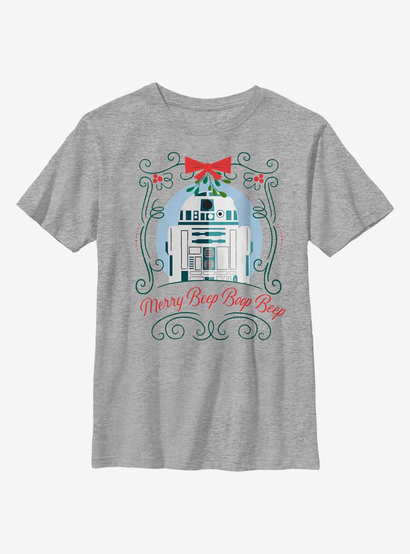 Star Wars Merry Beep R2 Youth T-Shirt, ATH HTR, hi-res view 1