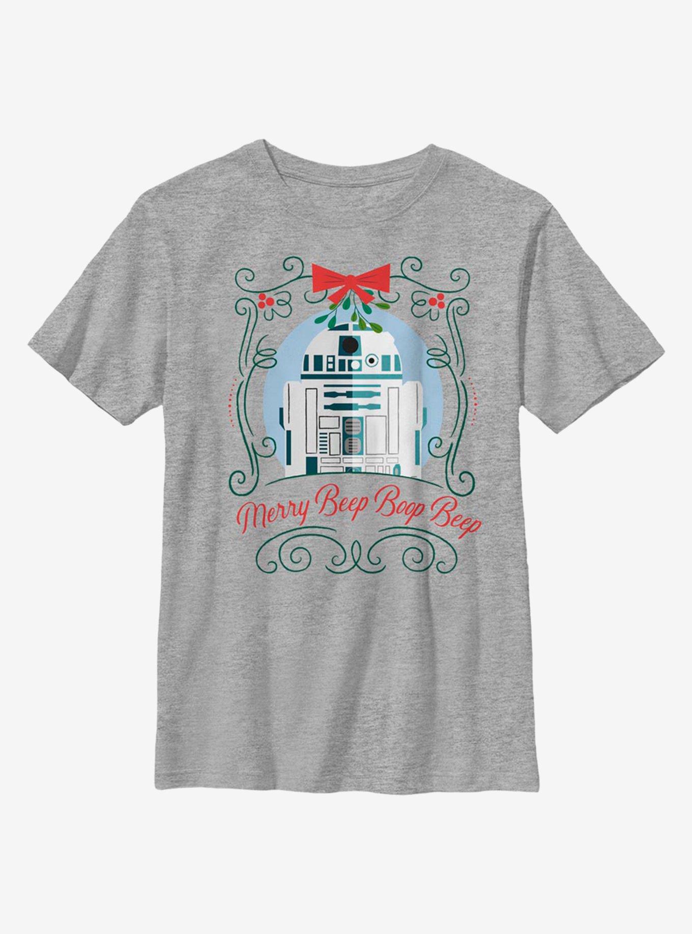 Star Wars Merry Beep R2 Youth T-Shirt, ATH HTR, hi-res