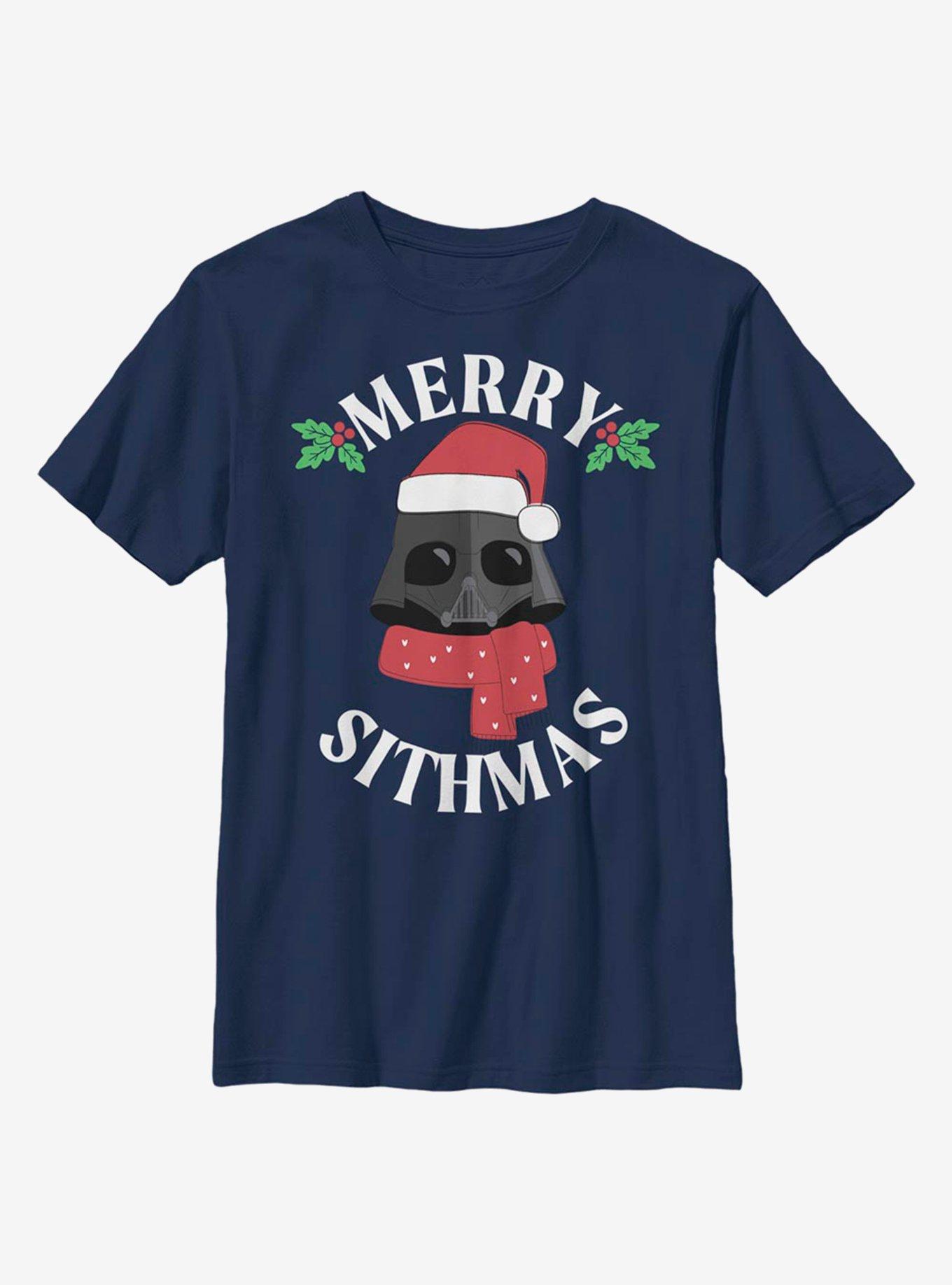 Star Wars Merry Sithmas Youth T-Shirt, NAVY, hi-res