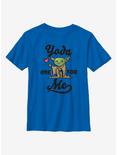 Star Wars One For Me Yoda Heart Youth T-Shirt, ROYAL, hi-res