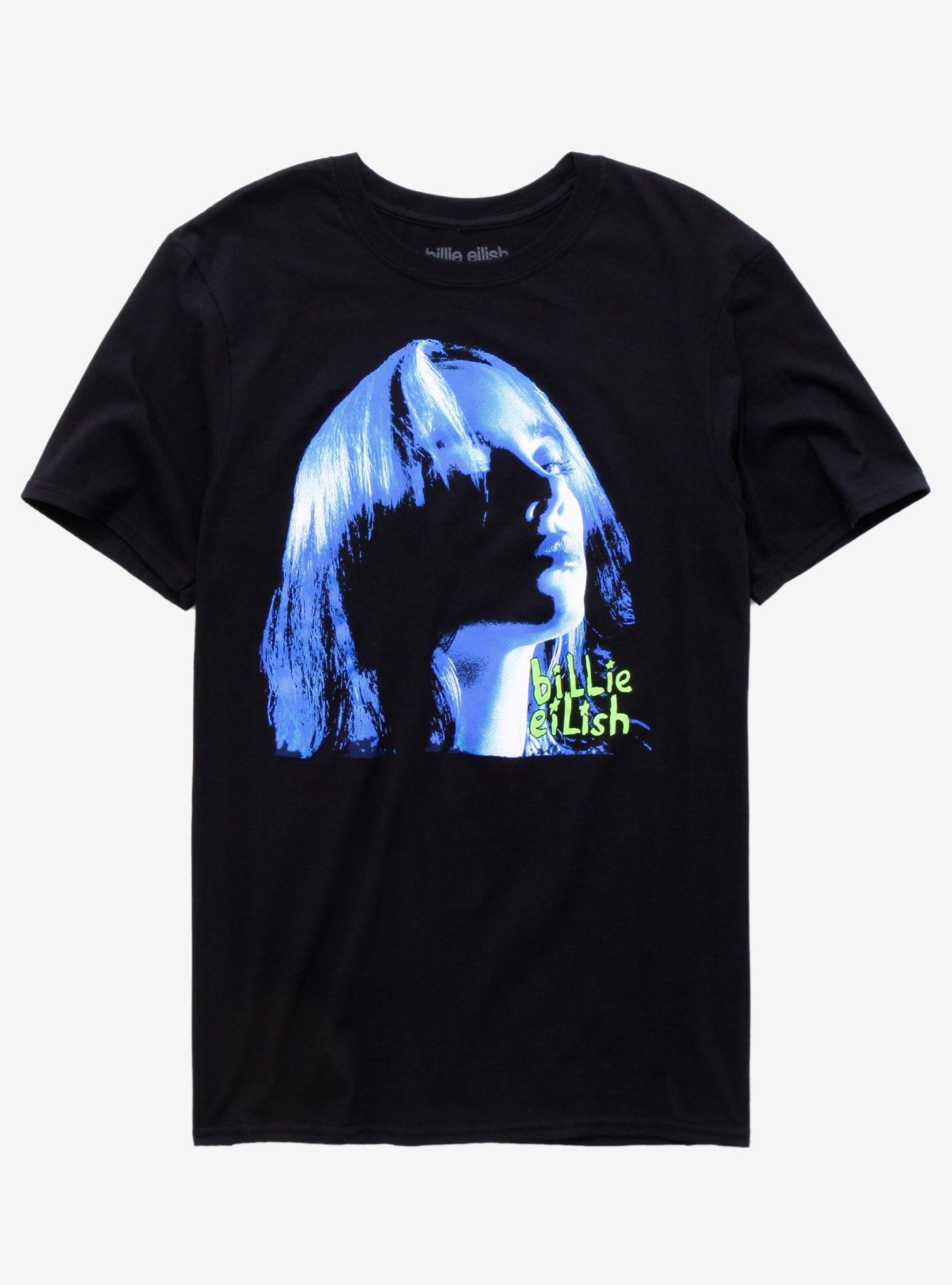 Billie Eilish Shadow Face T-Shirt, BLACK, hi-res