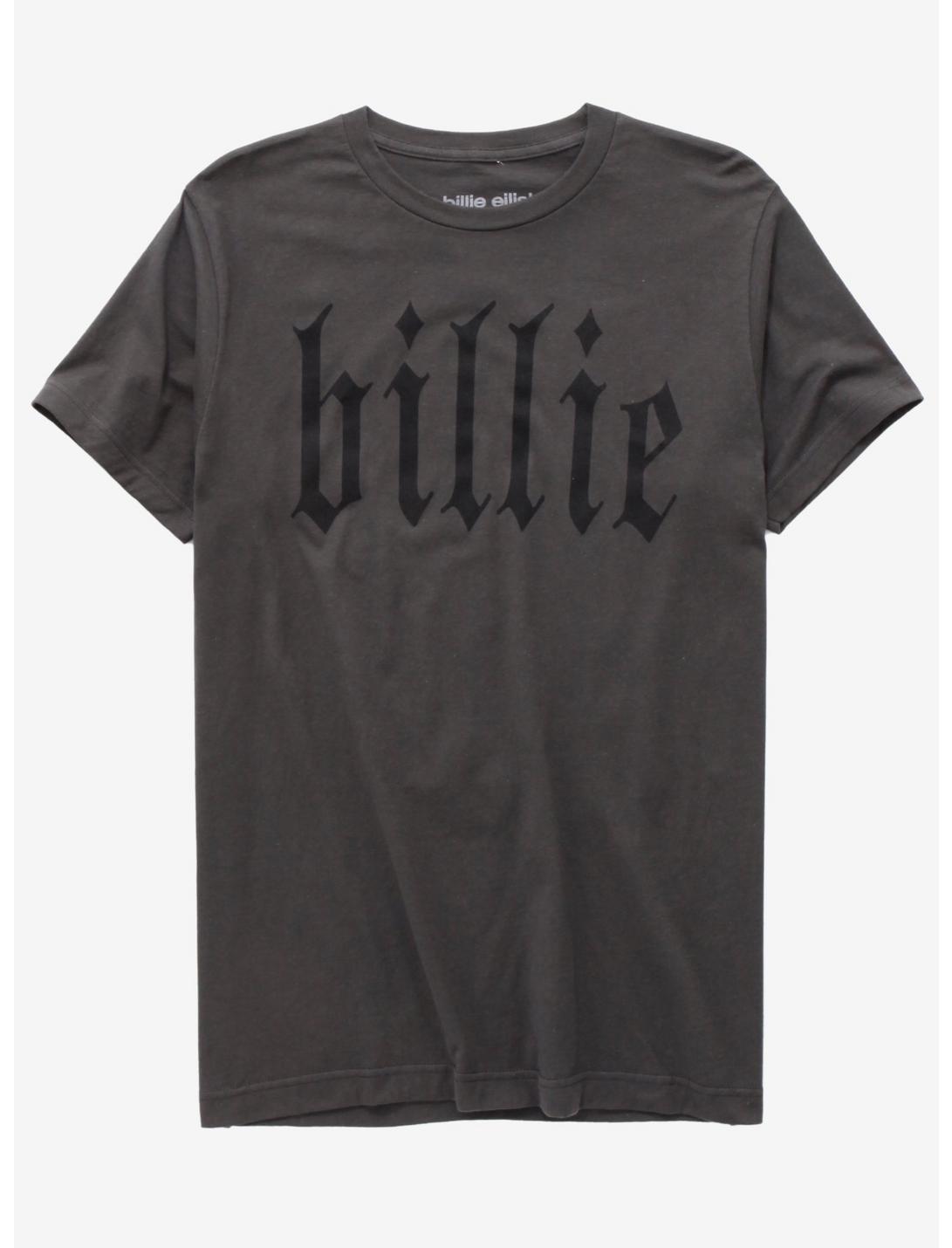 Billie Eilish Billie Old English Logo T-Shirt, GREY, hi-res