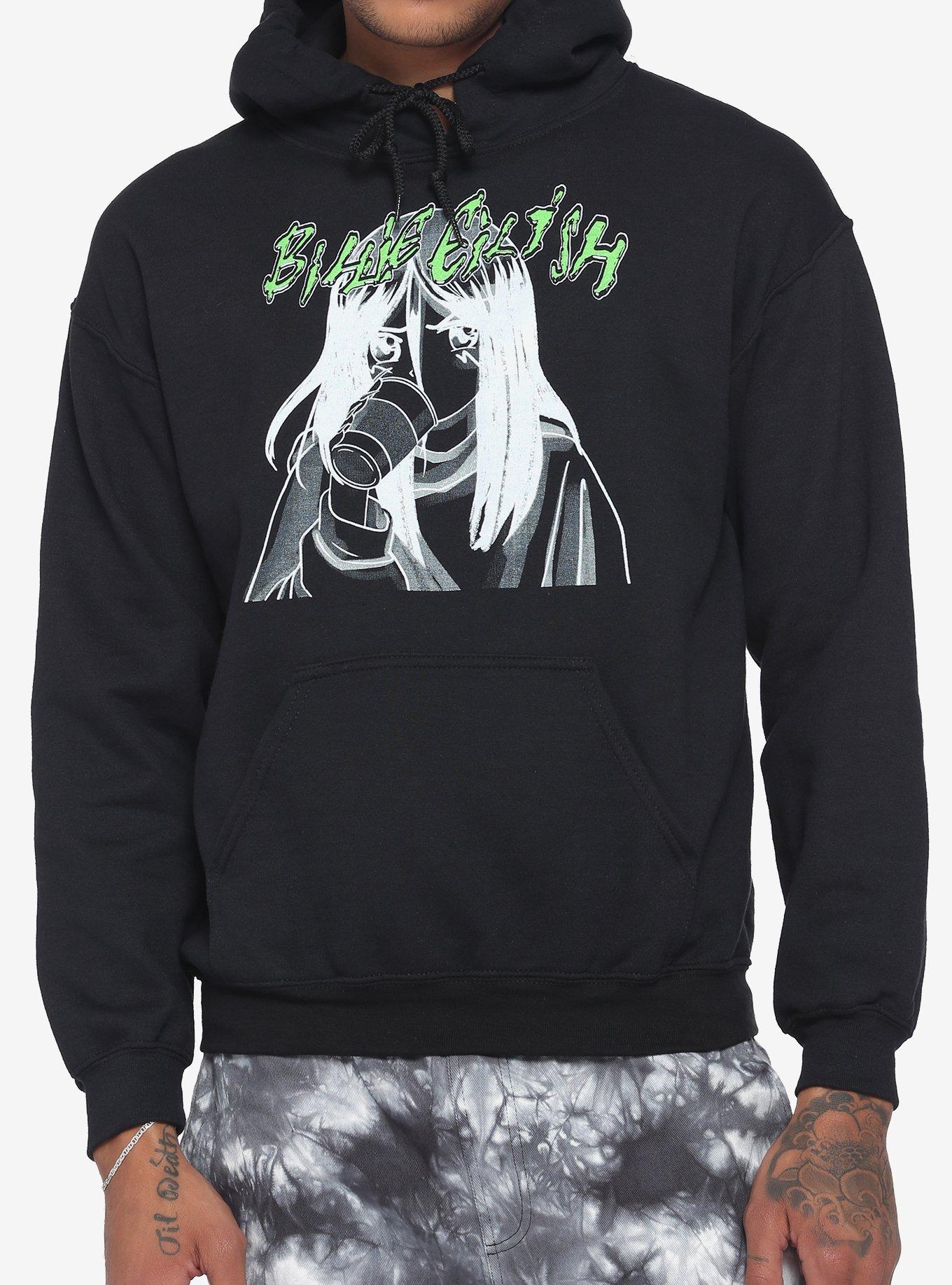 Billie Eilish Anime Portrait With Cup Hoodie Hot Topic