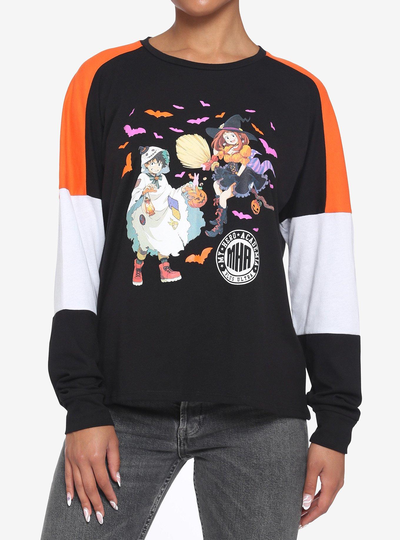 My Hero Academia Halloween Orange & Black Girls Long-Sleeve T-Shirt, MULTI, hi-res