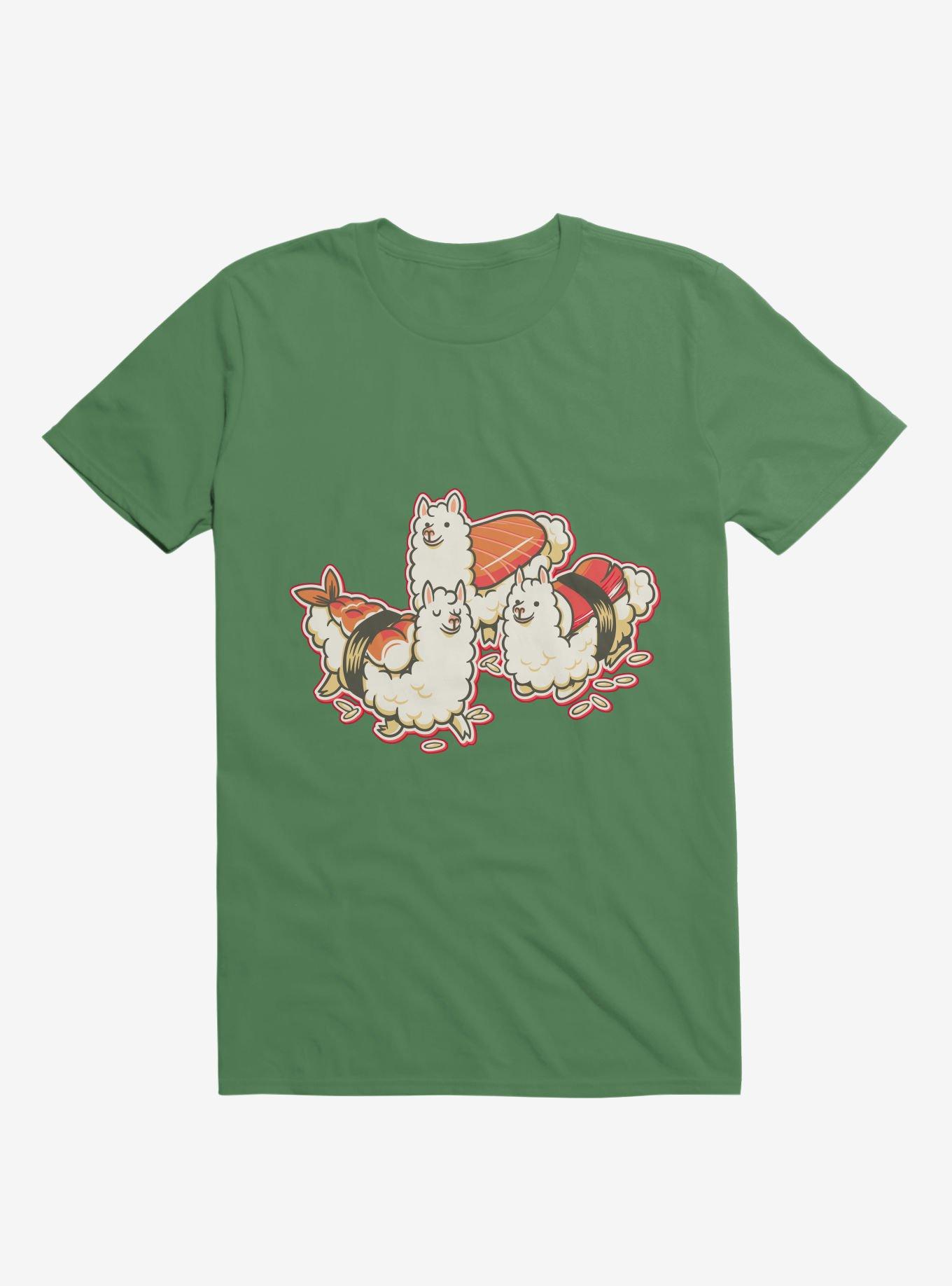 Alpaca Sushi Niguiri T-Shirt, KELLY GREEN, hi-res