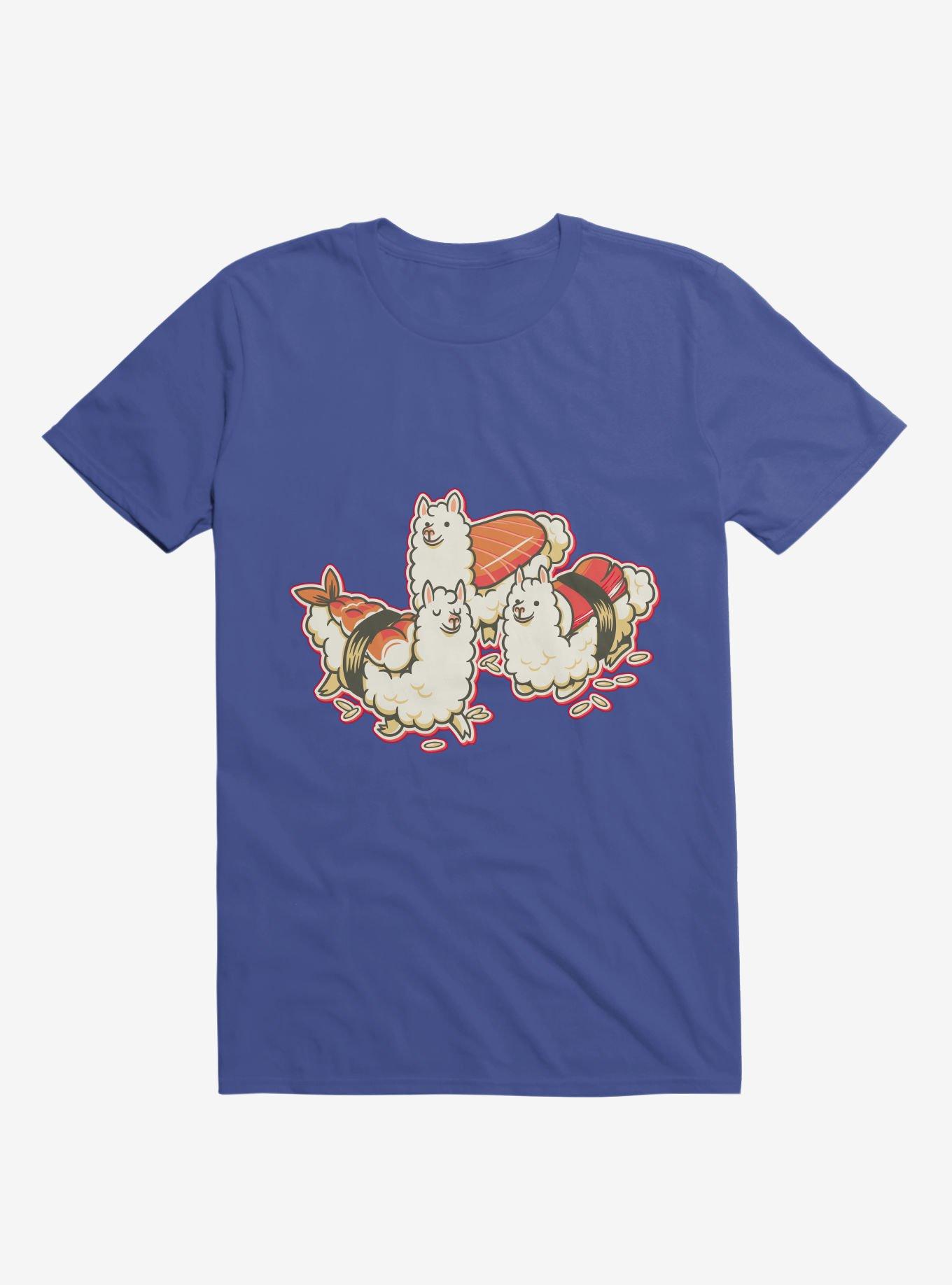 Alpaca Sushi Niguiri T-Shirt, ROYAL, hi-res