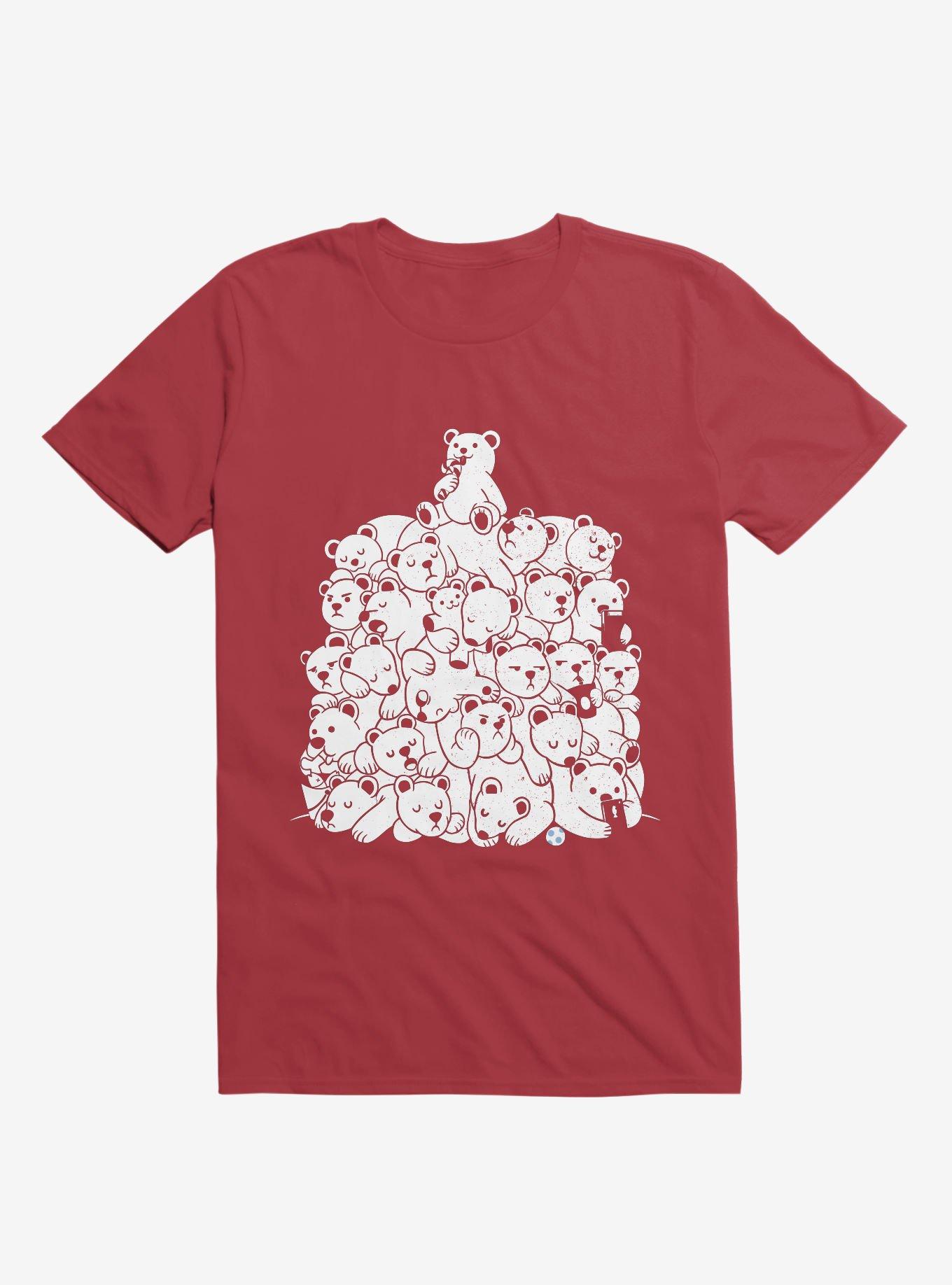 Bears Hibernation T-Shirt, RED, hi-res