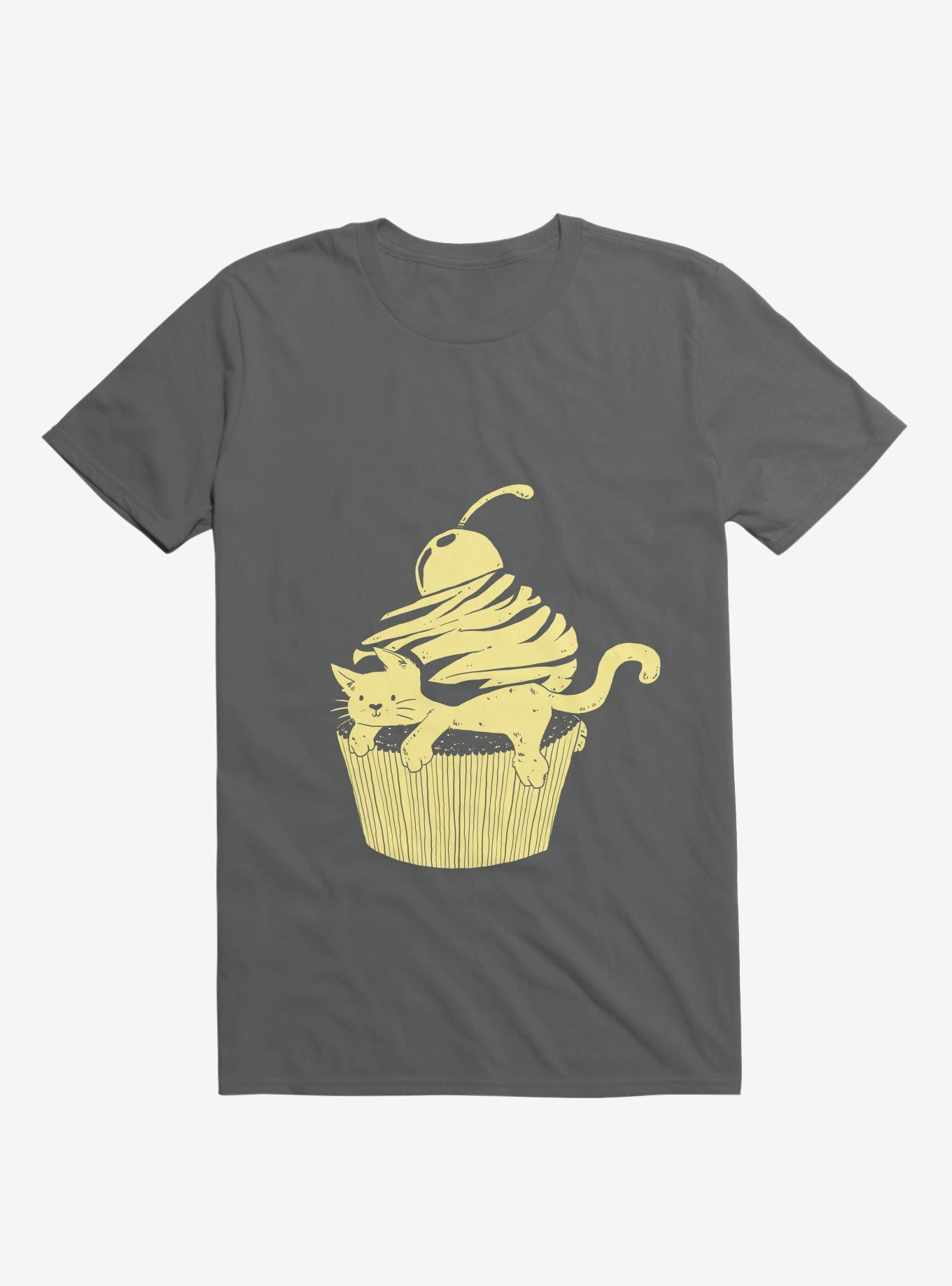 Cupcat Cutecake T-Shirt, CHARCOAL, hi-res