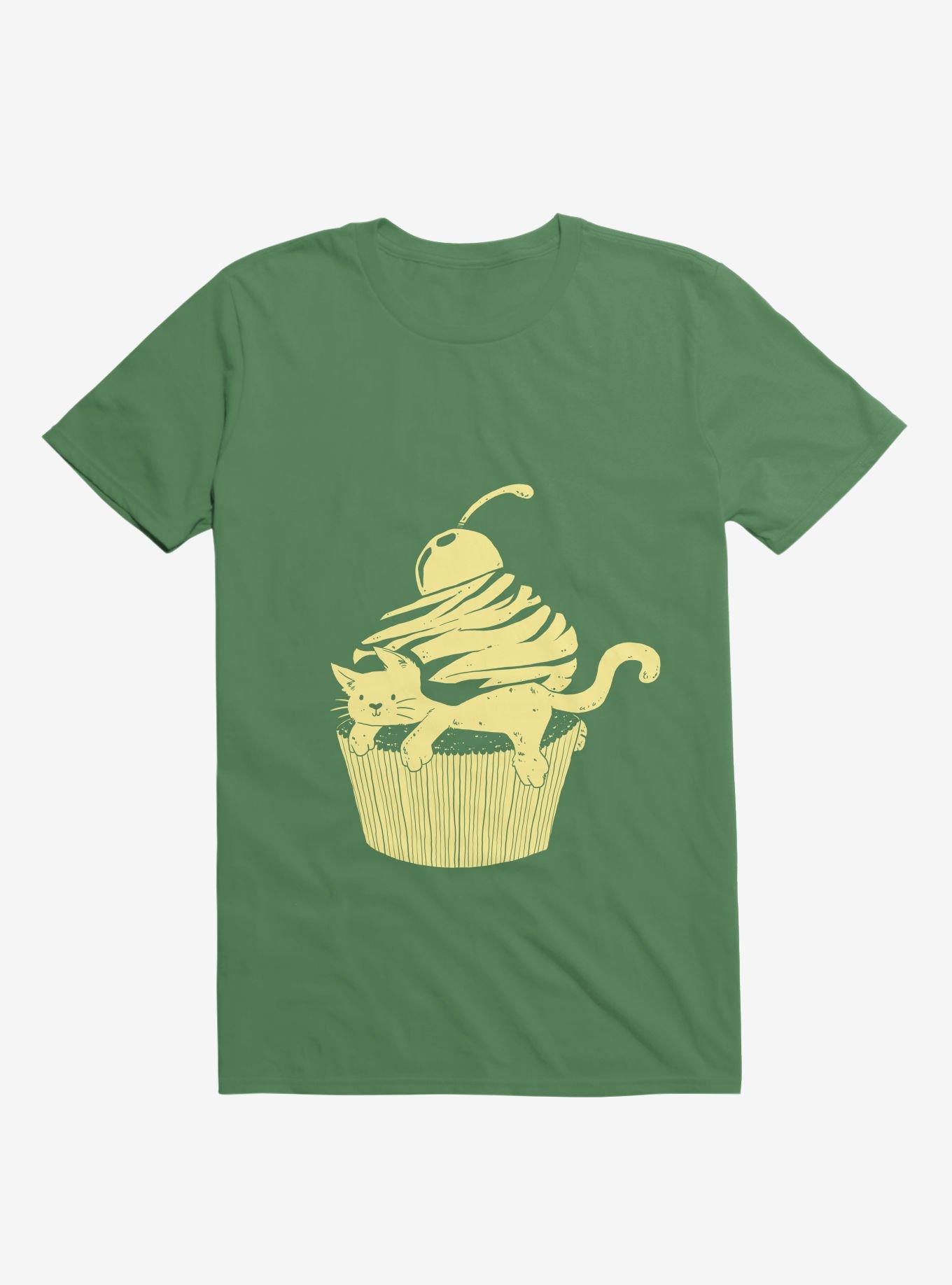 Cupcat Cutecake T-Shirt, KELLY GREEN, hi-res