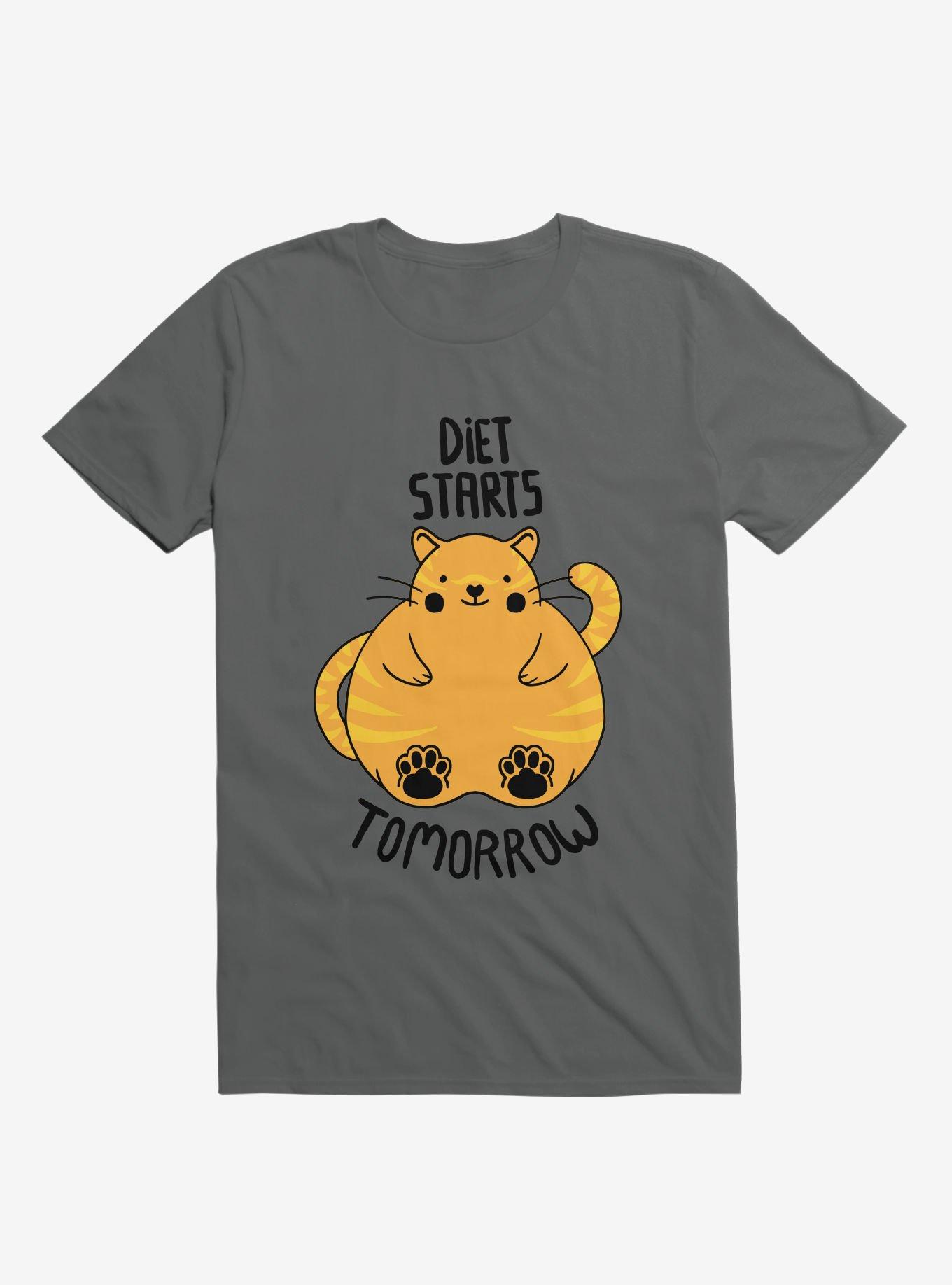 Diet Starts Tomorrow Cat T-Shirt