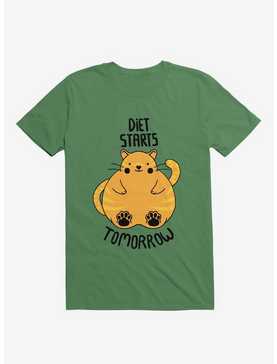 Diet Starts Tomorrow Cat T-Shirt, , hi-res