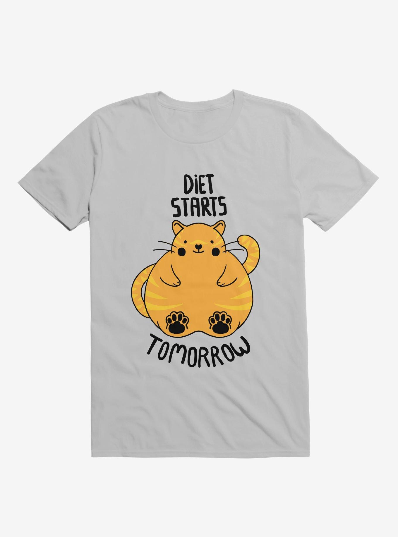 Diet Starts Tomorrow Cat T-Shirt, , hi-res