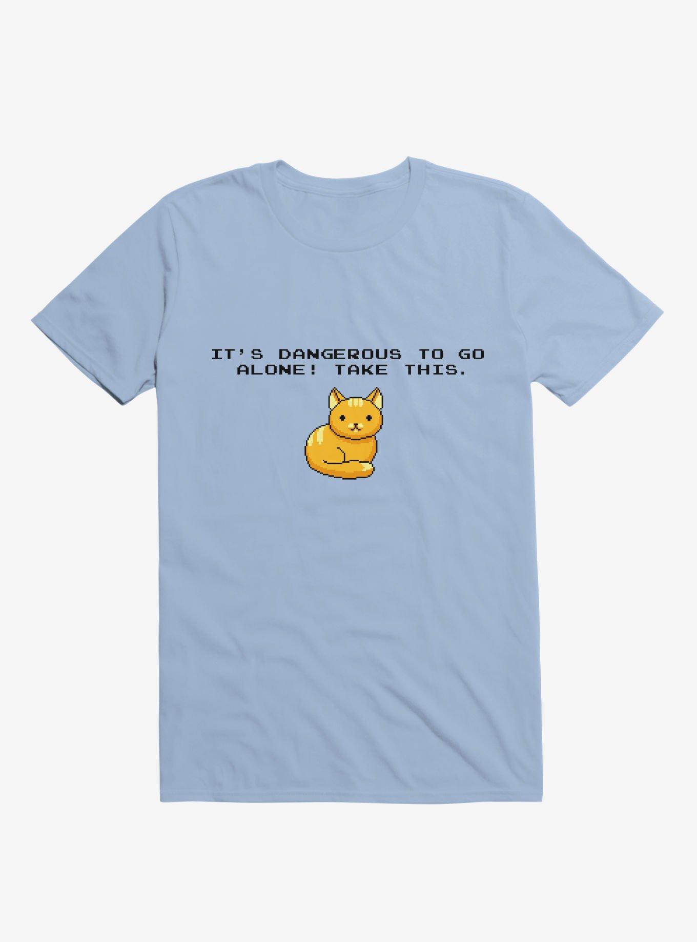 It's Dangerous To Go Alone, Take This! Cat T-Shirt, LIGHT BLUE, hi-res