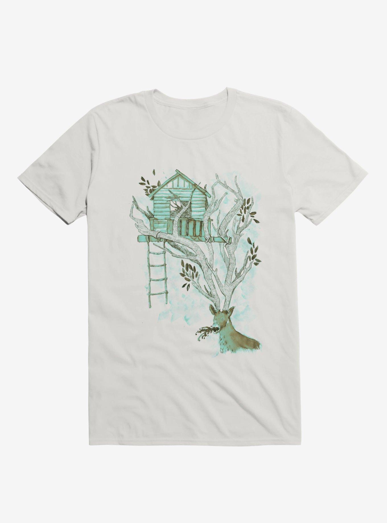 There's No Place Like Home Deer T-Shirt, WHITE, hi-res