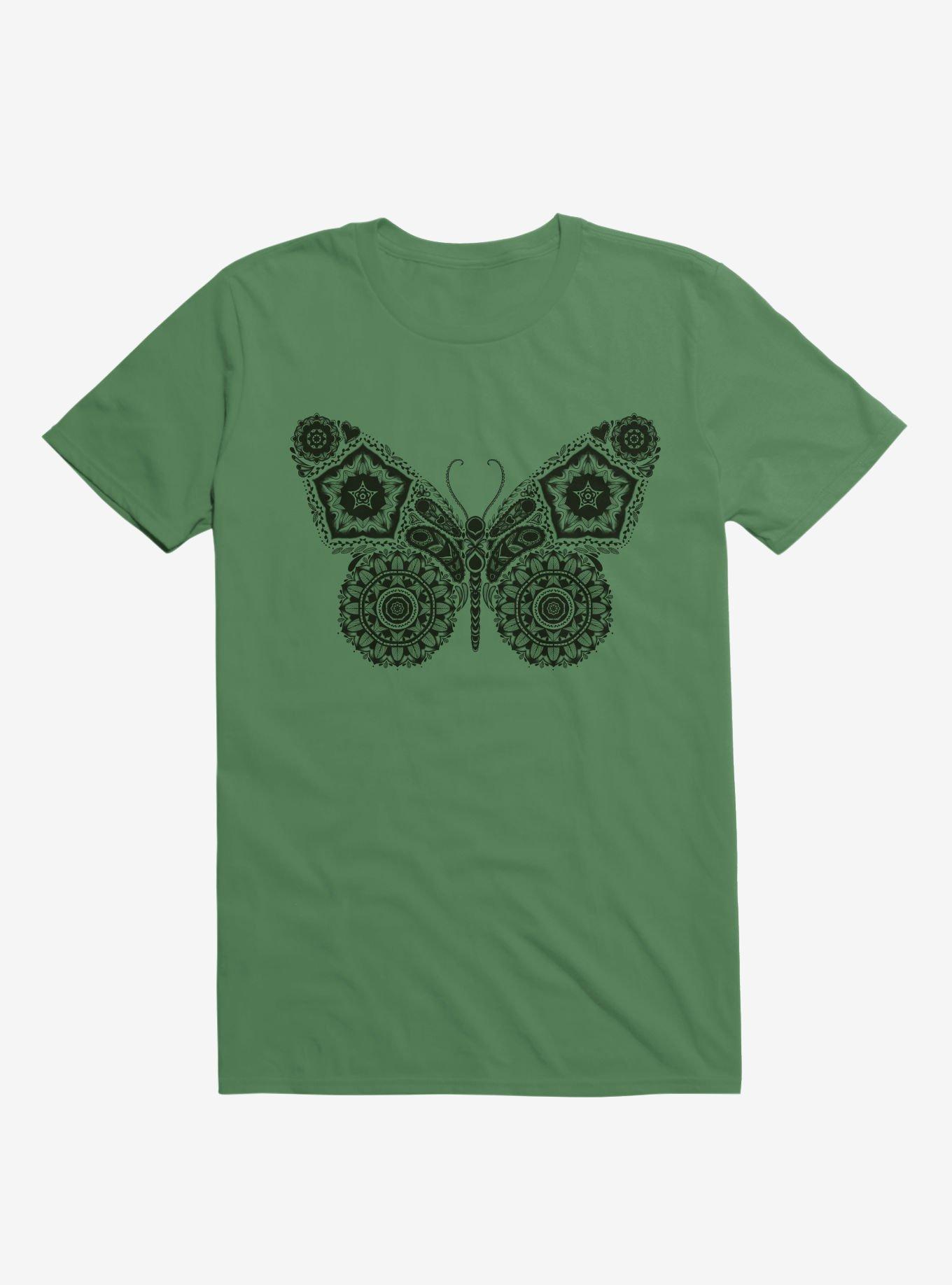 Ornamental Butterfly T-Shirt, KELLY GREEN, hi-res