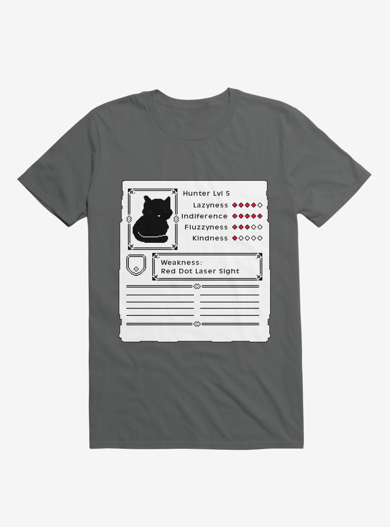 RPG Video Game Cat T-Shirt, CHARCOAL, hi-res