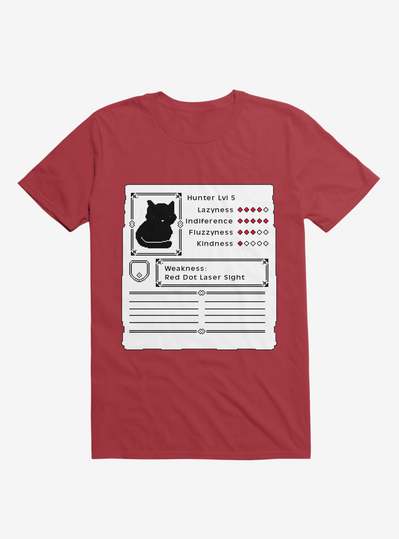 RPG Video Game Cat T-Shirt, RED, hi-res