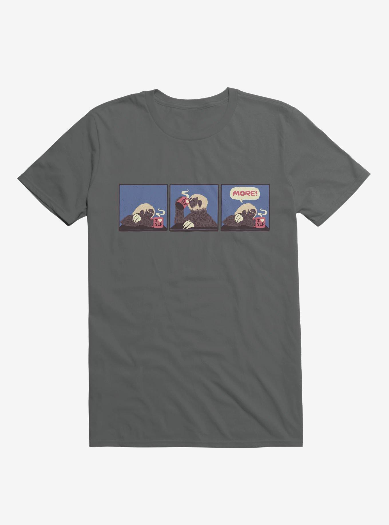 Sloth Coffee More! Comic T-Shirt, , hi-res