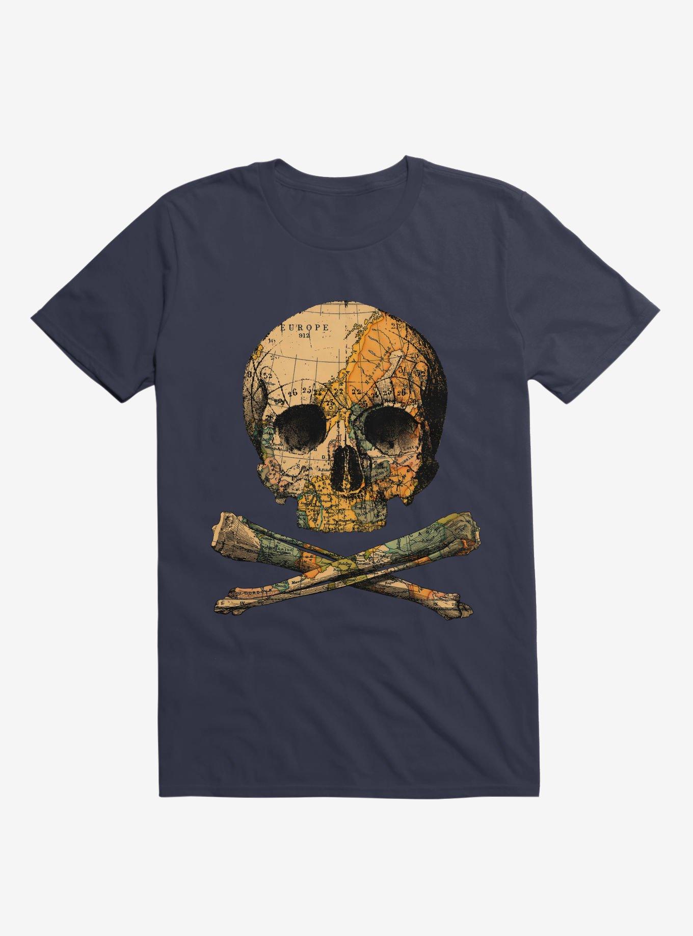 Treasure Map Skull And Bones T-Shirt, , hi-res