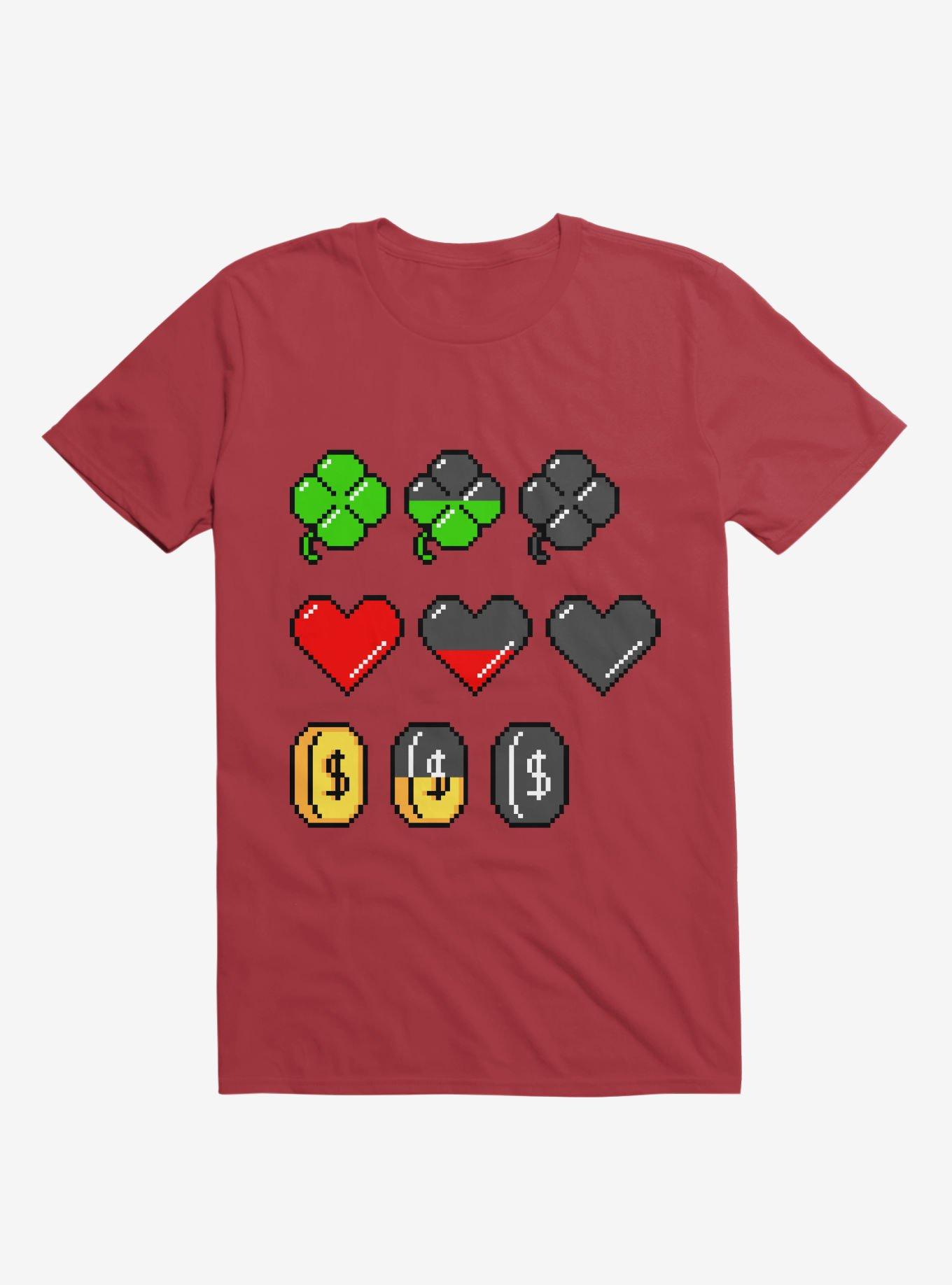 Video Game Stats T-Shirt, RED, hi-res