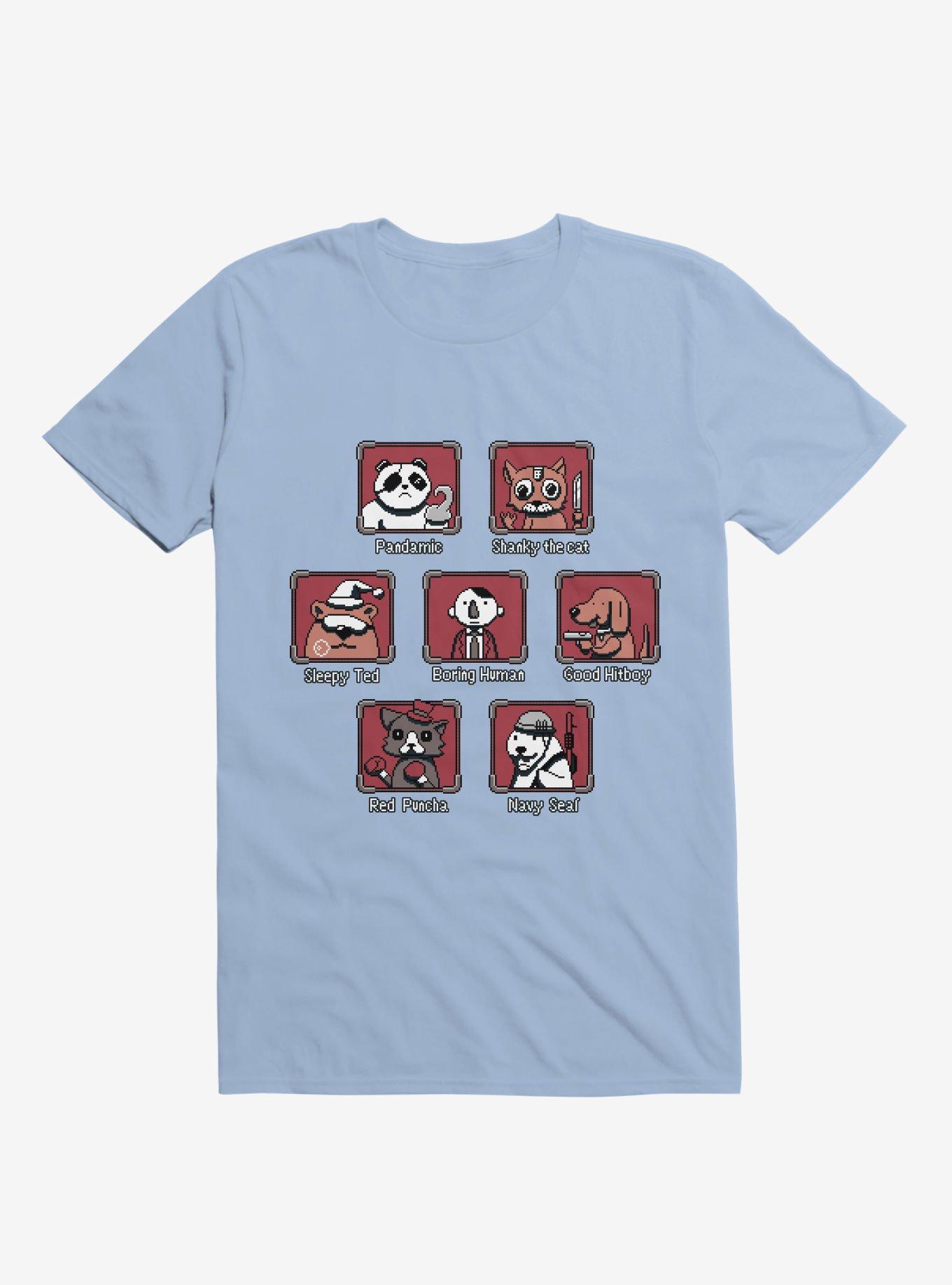 Video Game Characters T-Shirt, LIGHT BLUE, hi-res