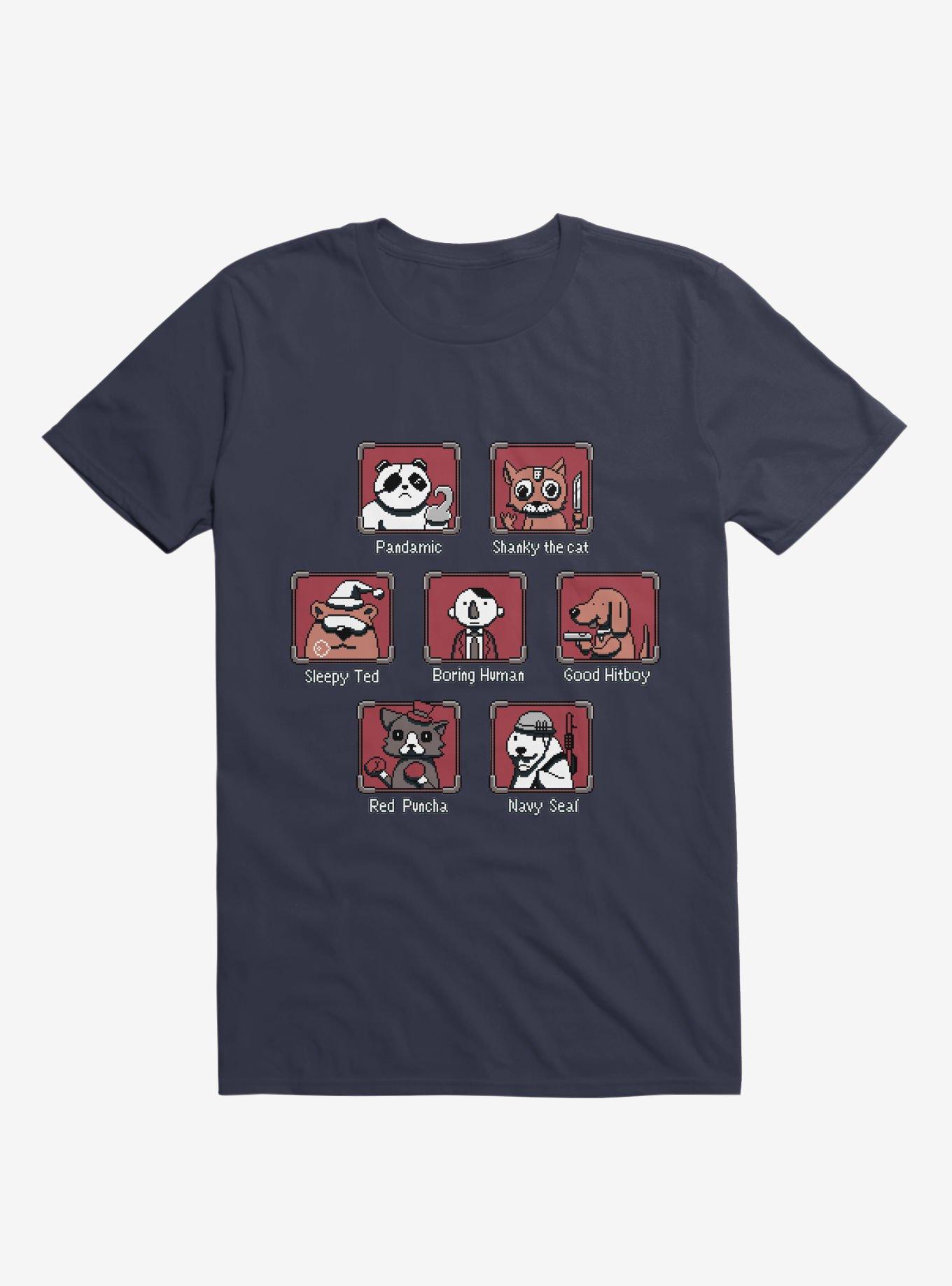 Video Game Characters T-Shirt, NAVY, hi-res