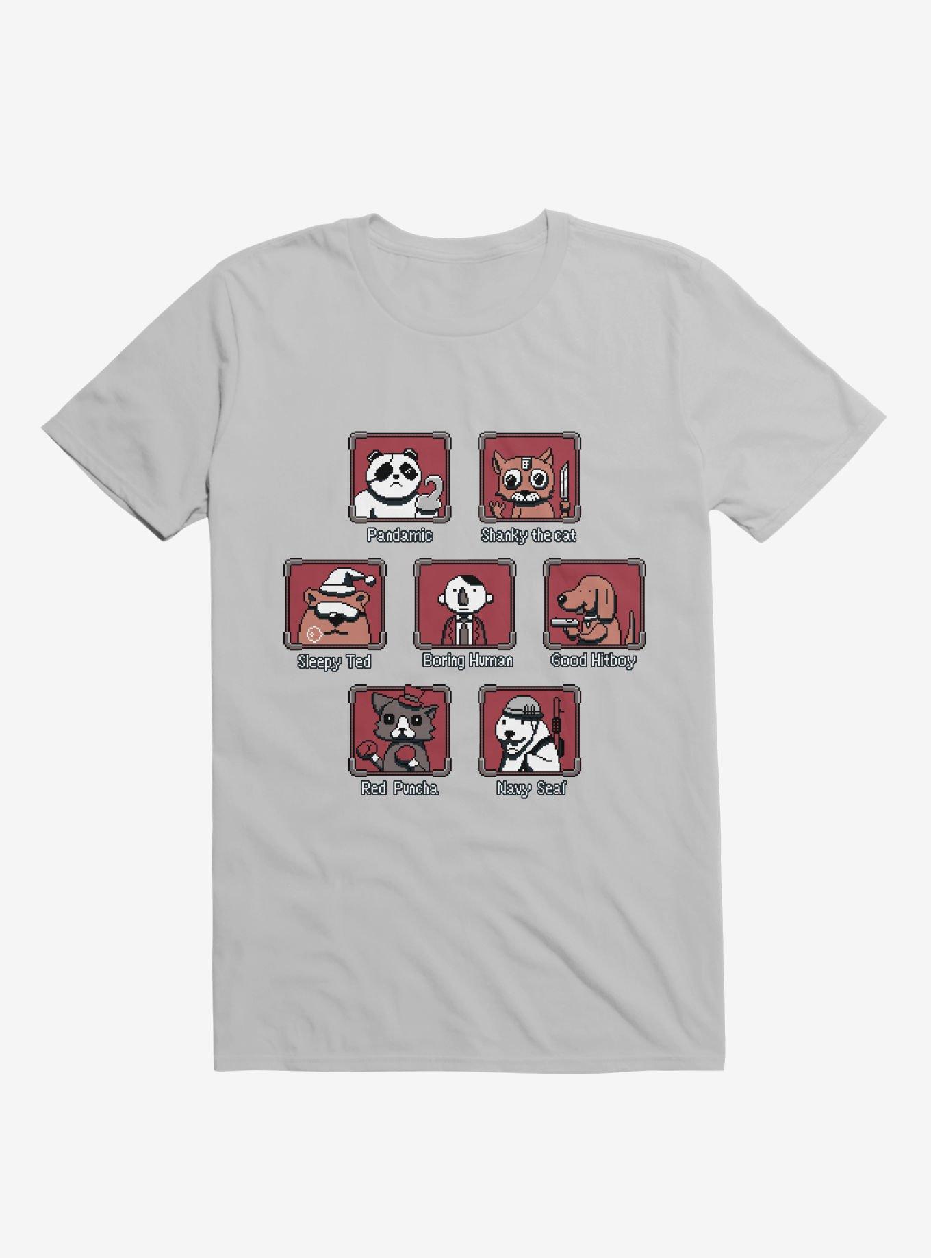 Video Game Characters T-Shirt, ICE GREY, hi-res