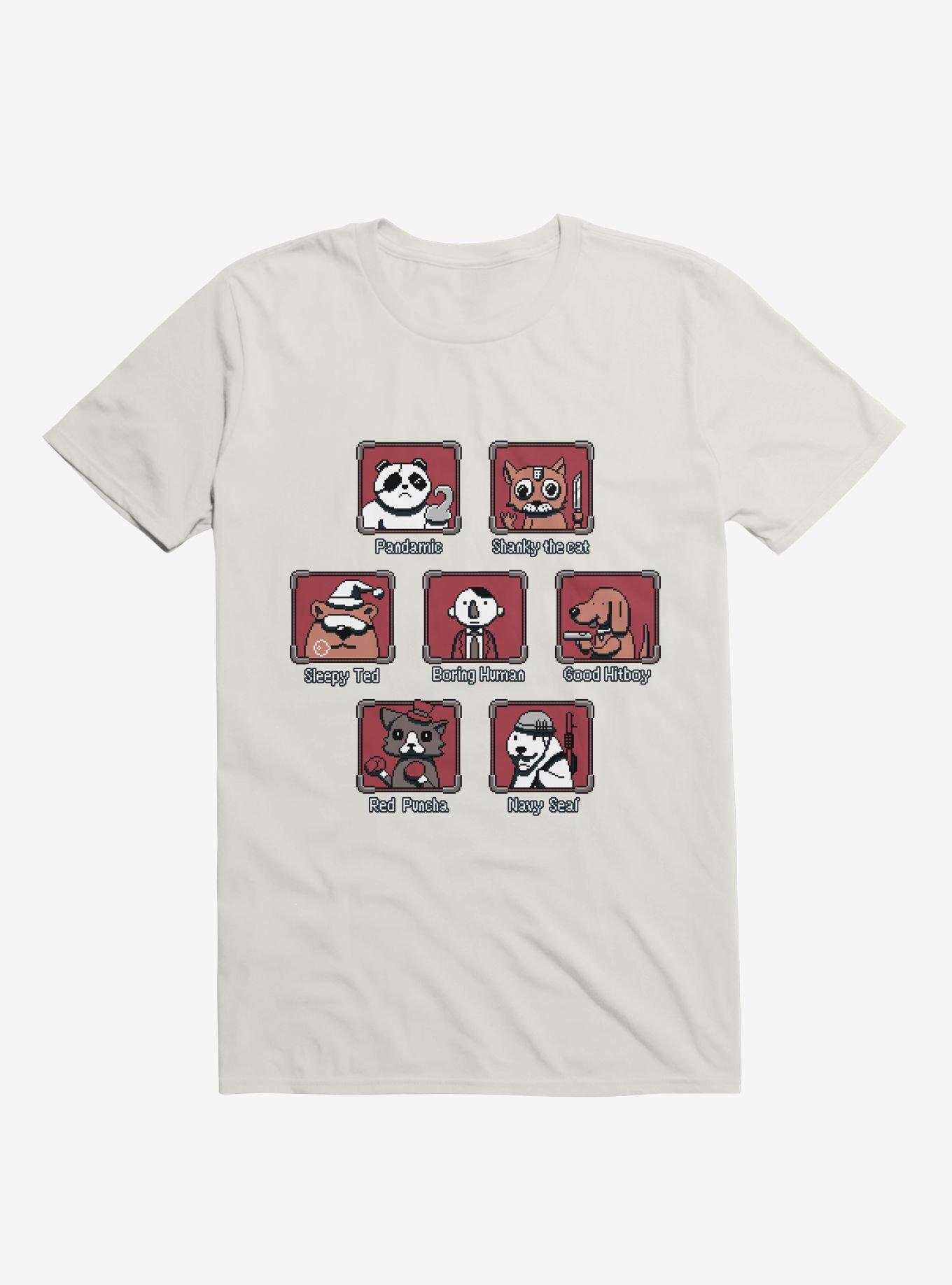 Video Game Characters T-Shirt, WHITE, hi-res