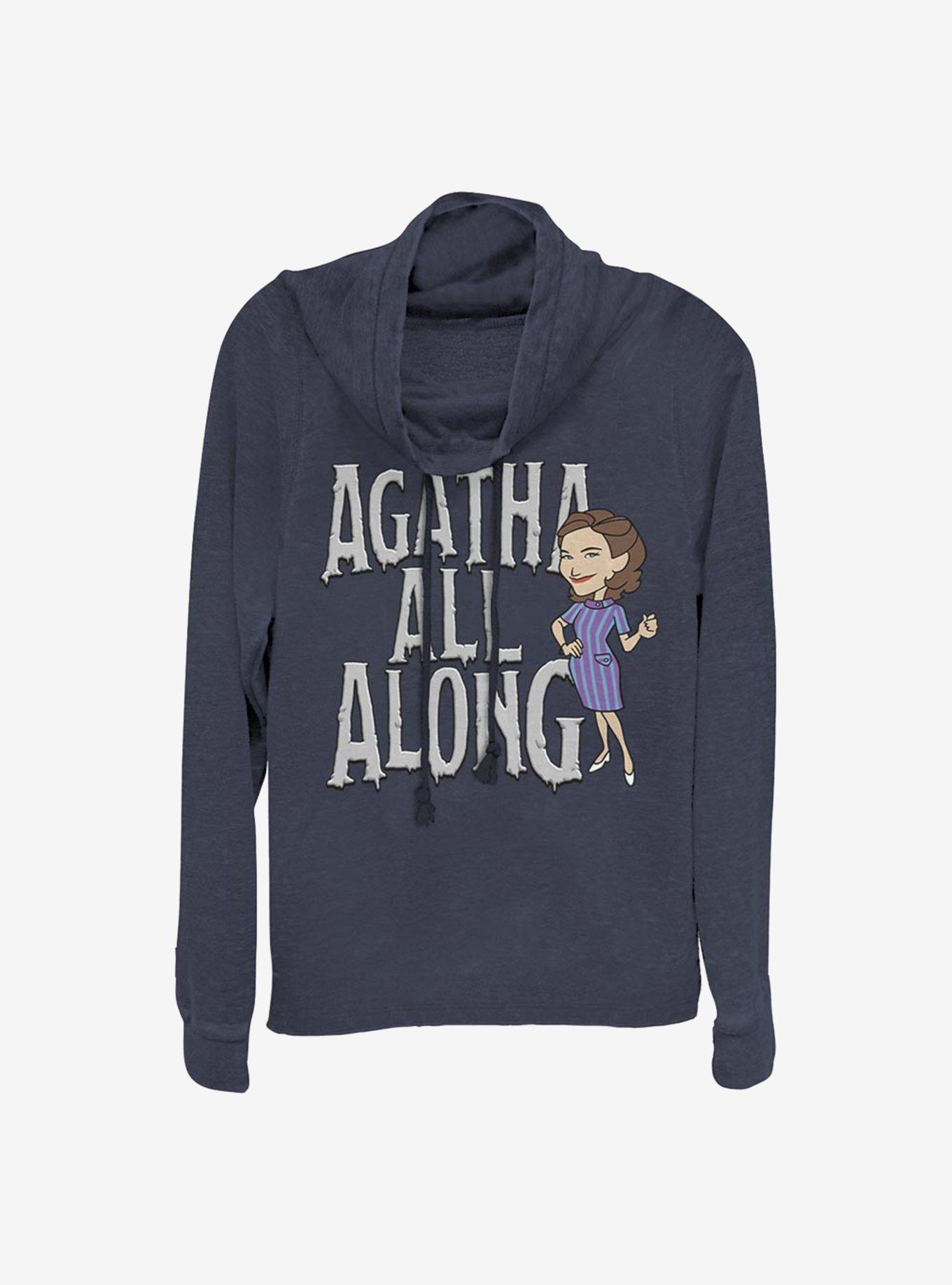 Marvel WandaVision Agatha All Along Cowlneck Long-Sleeve Girls Top, , hi-res
