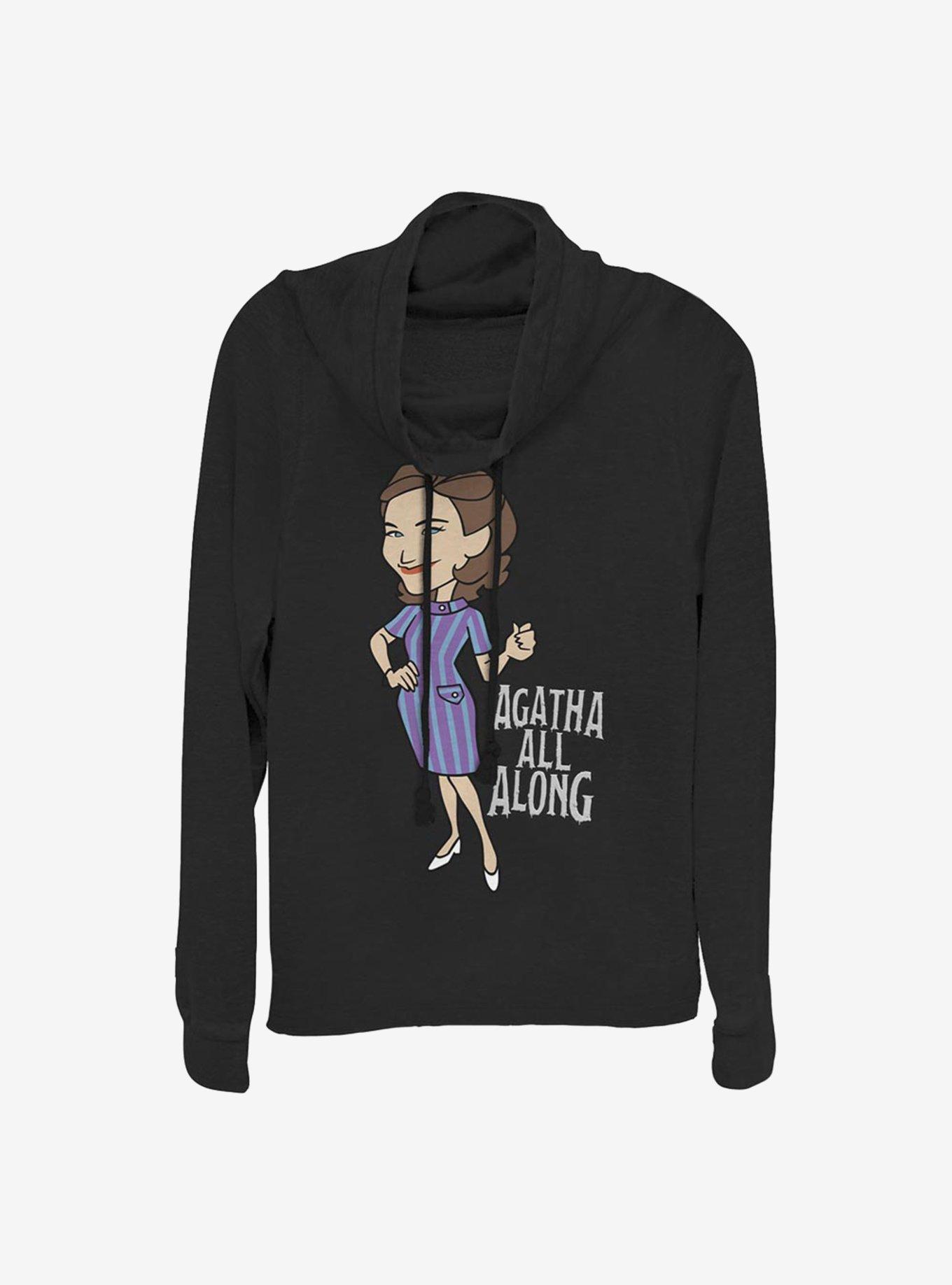 Marvel WandaVision It Was Agatha Cowlneck Long-Sleeve Girls Top, BLACK, hi-res