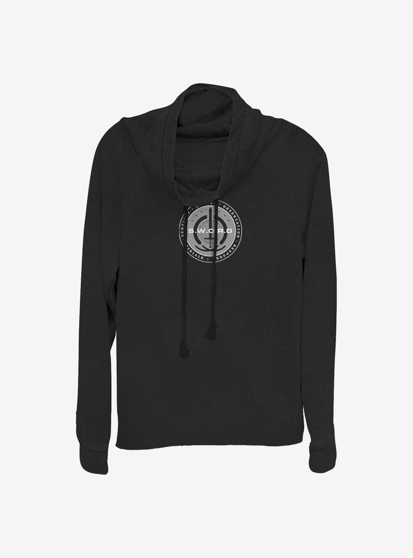 Marvel WandaVision S.W.O.R.D Logo Cowlneck Long-Sleeve Girls Top