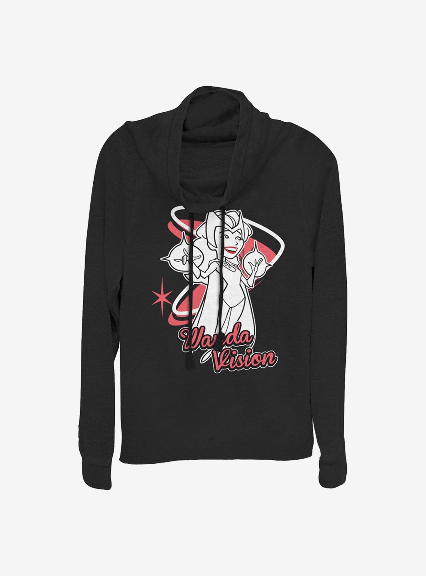 Marvel WandaVision Wanda Special Cowlneck Long-Sleeve Girls Top - BLACK ...