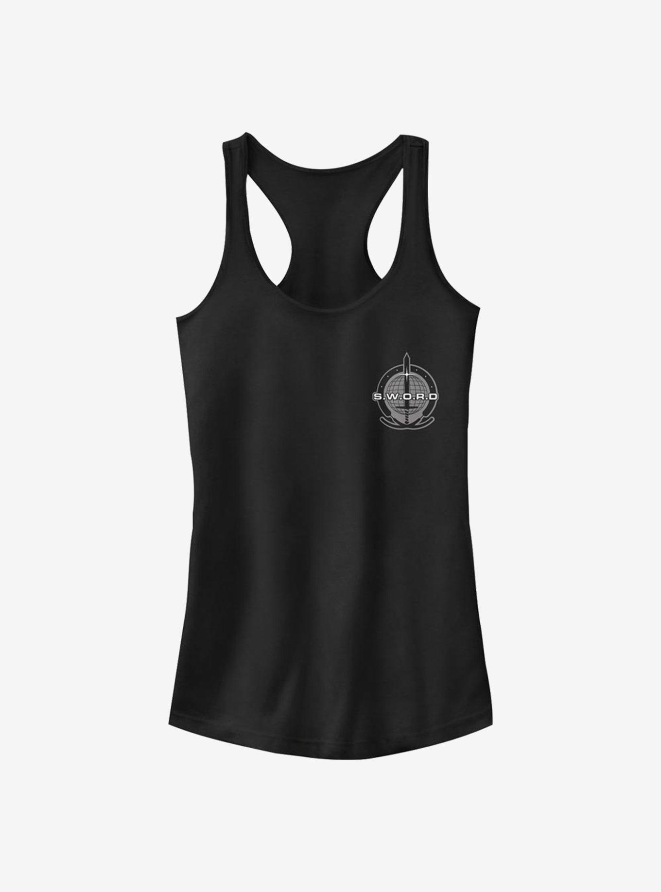 Marvel WandaVision Logo S.W.O.R.D Girls Tank, BLACK, hi-res