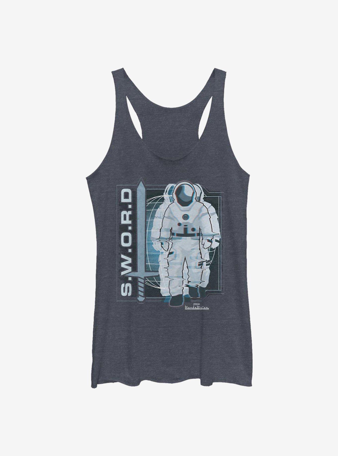 Marvel WandaVision S.W.O.R.D Glitch Girls Tank, NAVY HTR, hi-res