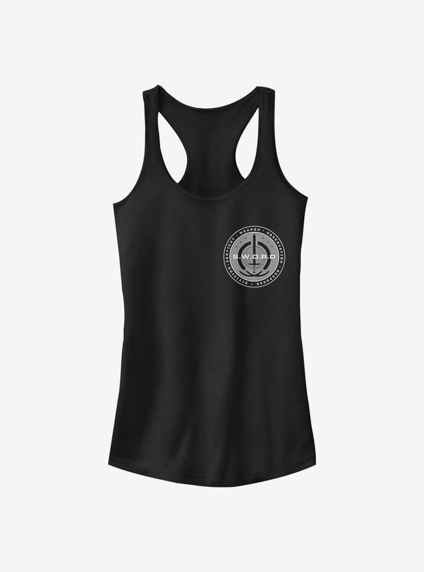 Marvel WandaVision S.W.O.R.D Logo Girls Tank, BLACK, hi-res