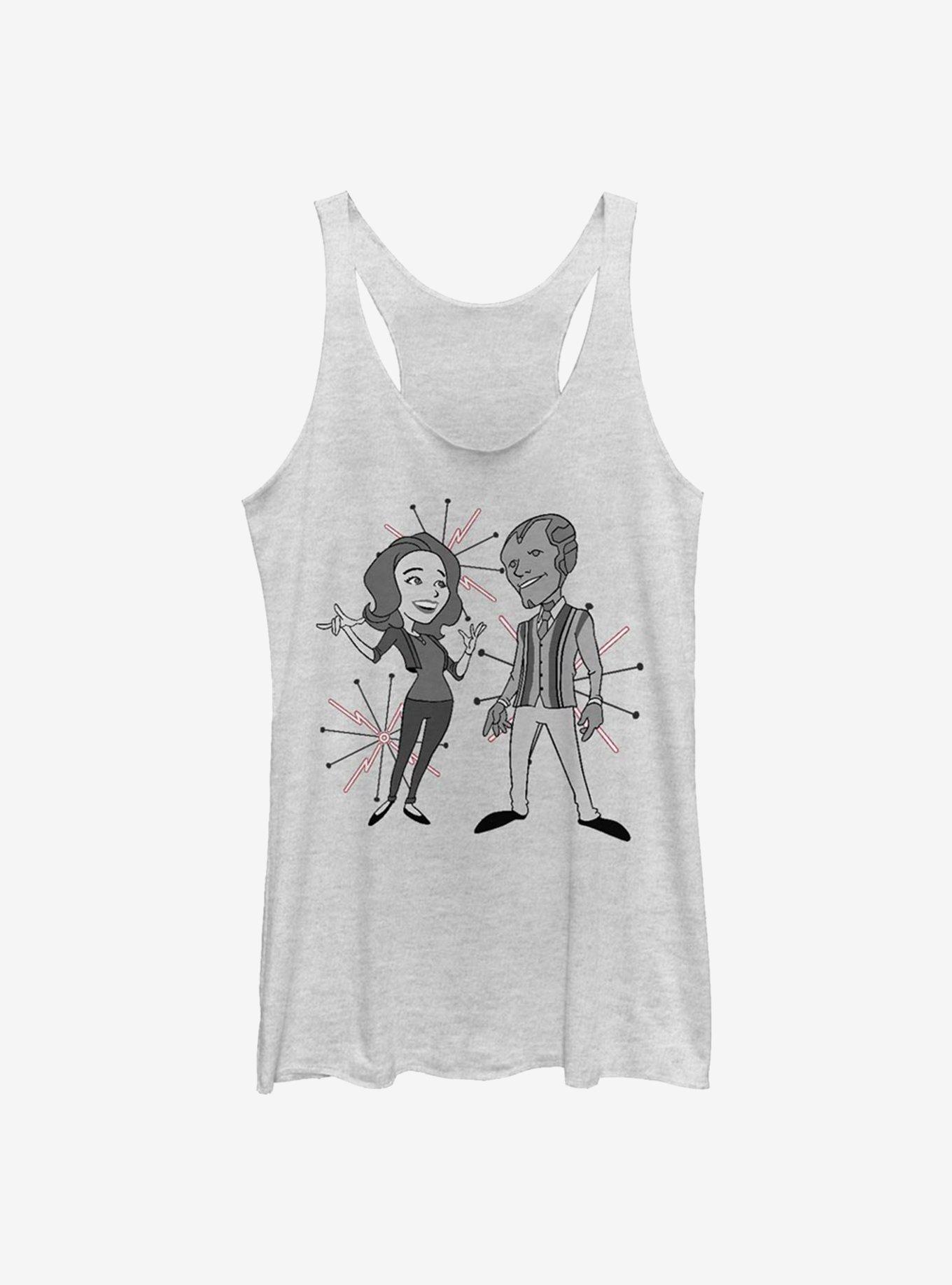 Marvel WandaVision The Couple Girls Tank, WHITE HTR, hi-res